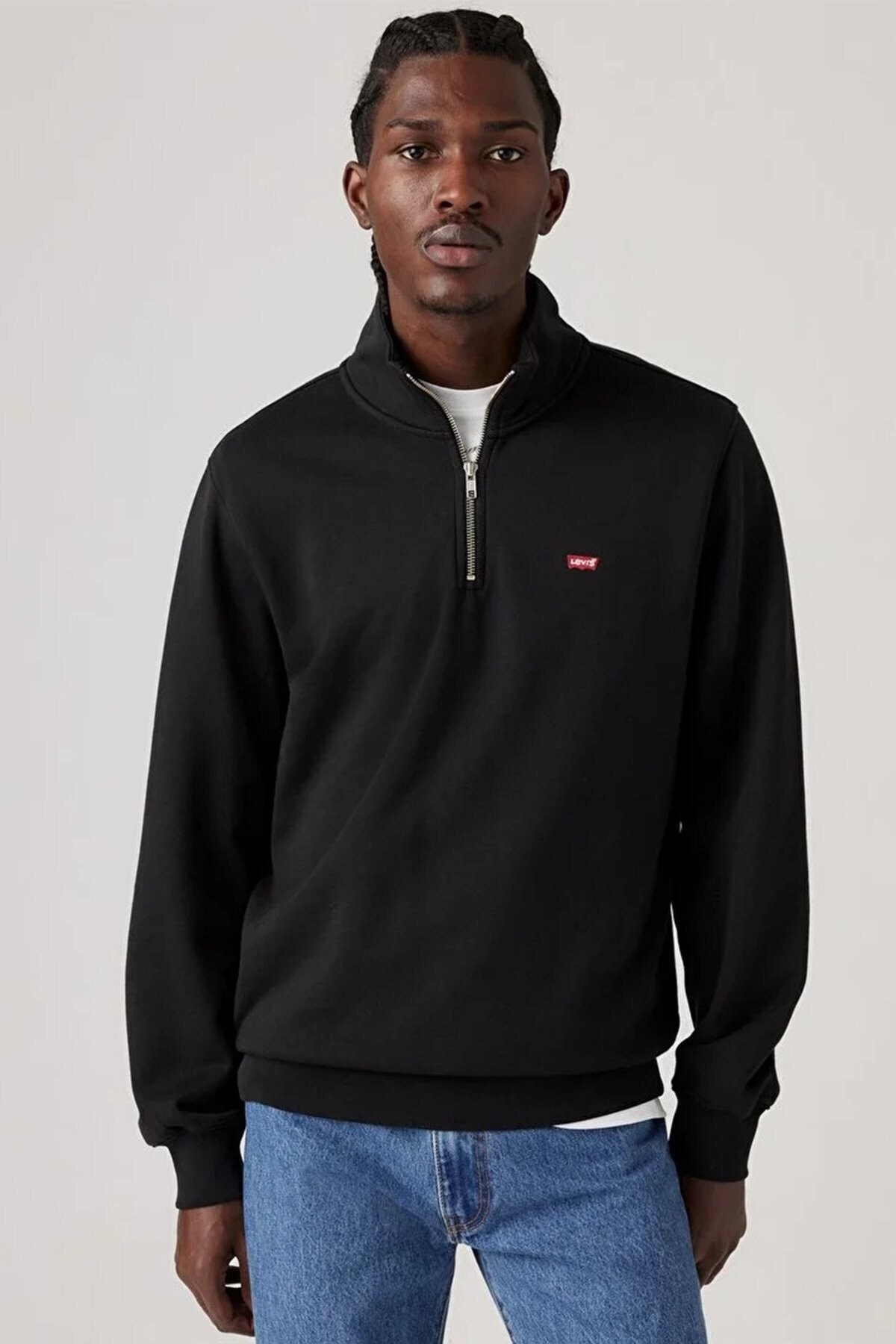 سویشرت مشکی نیم زیپ اورجینال هاوس‌مارک - 001tu-0000 لیوایز سویشرت Levi's
