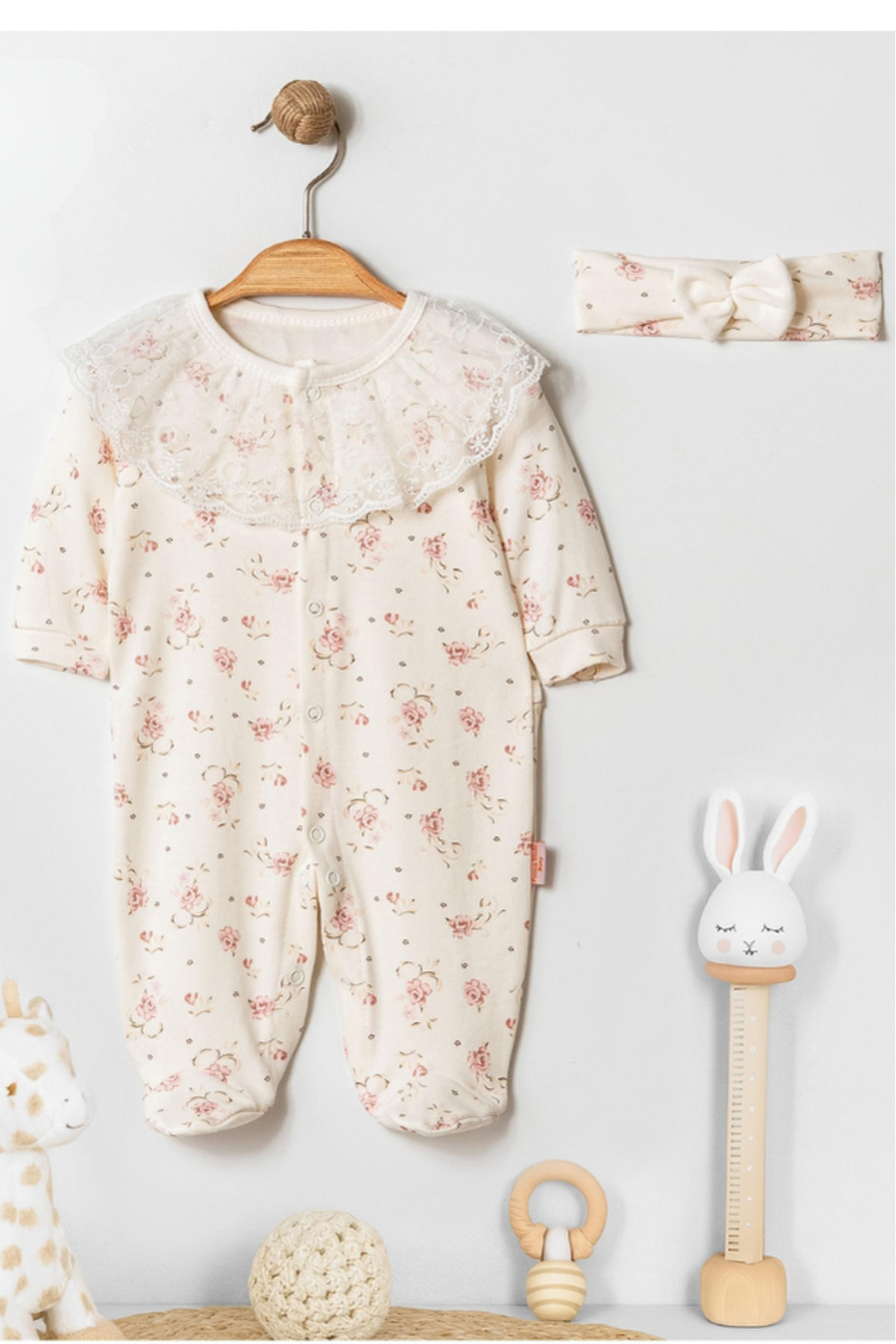Bamoola 100% Cotton Premium 2-Piece Baby Romper Set (Romper + Bandana)
