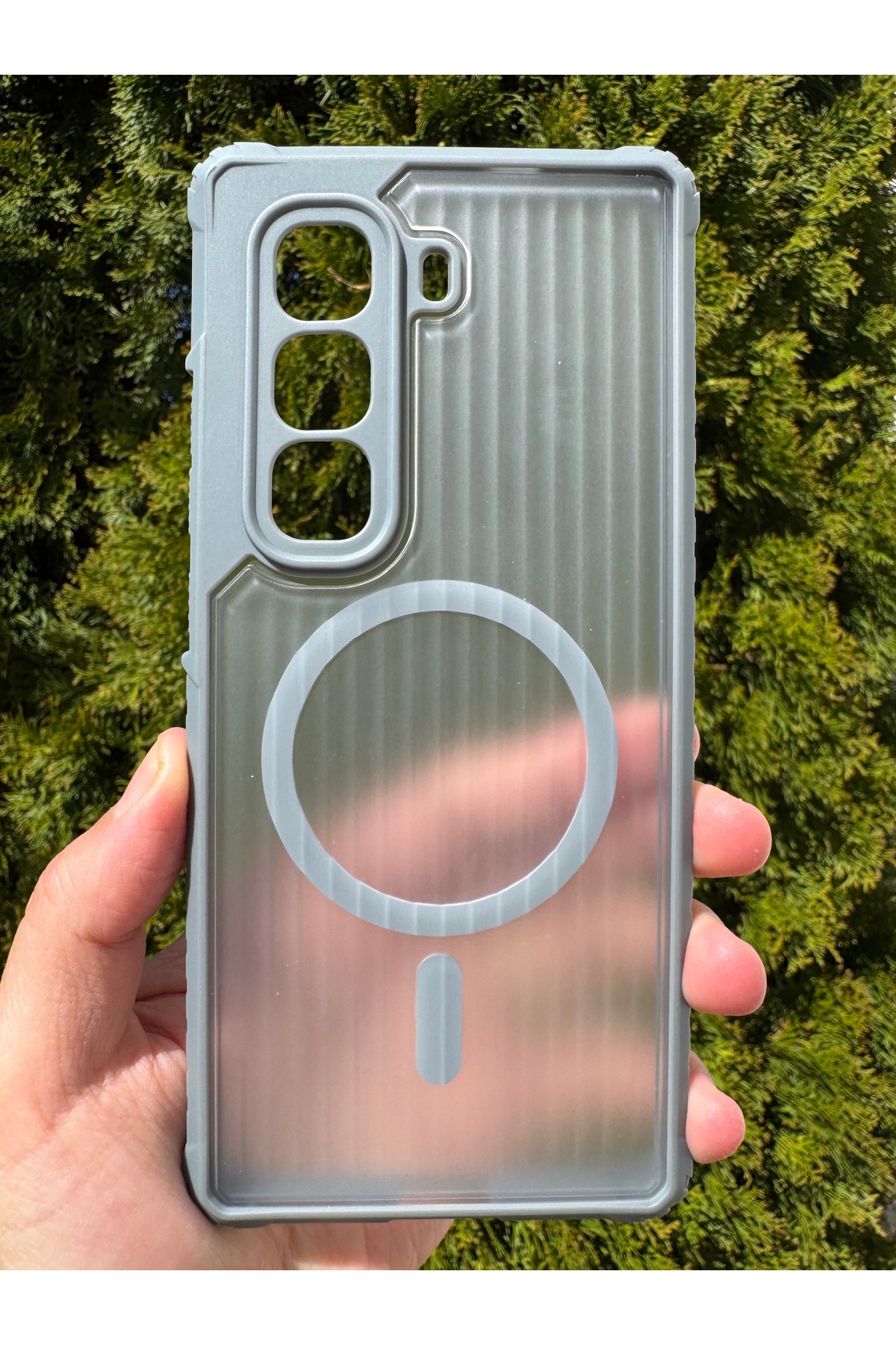 iNfinix Hot 50 Pro Plus Uyumlu Magsafe Kılıf Kamera Korumalı Antishock Darbelere Dayanklı Tank Kapak