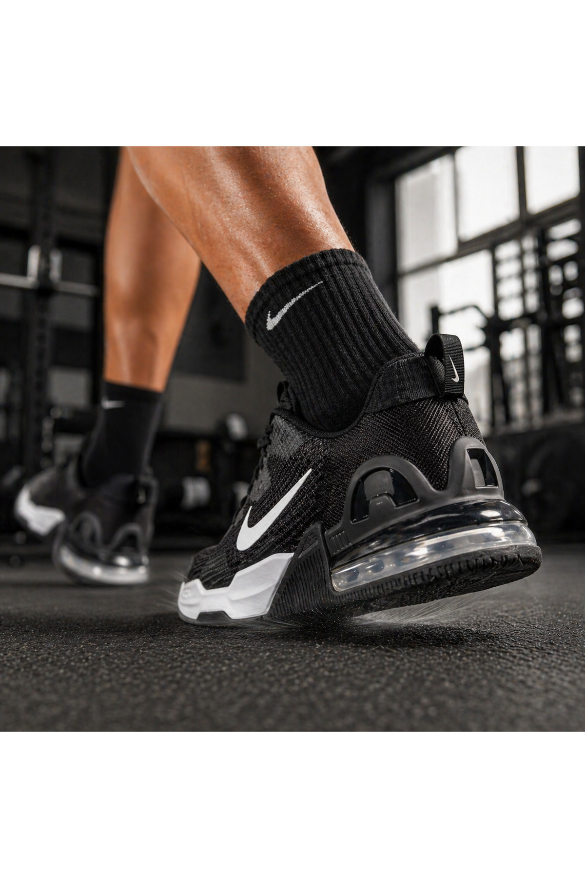 Nike Air Max Alpha Trainer 5 Erkek Siyah Beyaz Günlük Antrenman ve Koşu Ayakkabısı görsel 7