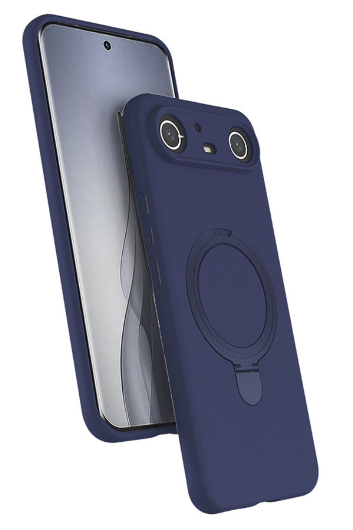 Tecno Spark Slim 5G Case Camera Protruding Magsafe Charging Ring Stand Soft Textured Cover