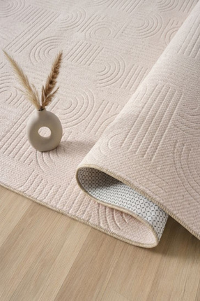 Raschel Carpet Premium Bohem Yıkanabilir Leke Tutmaz Modern Sisal Bej Özel Se...