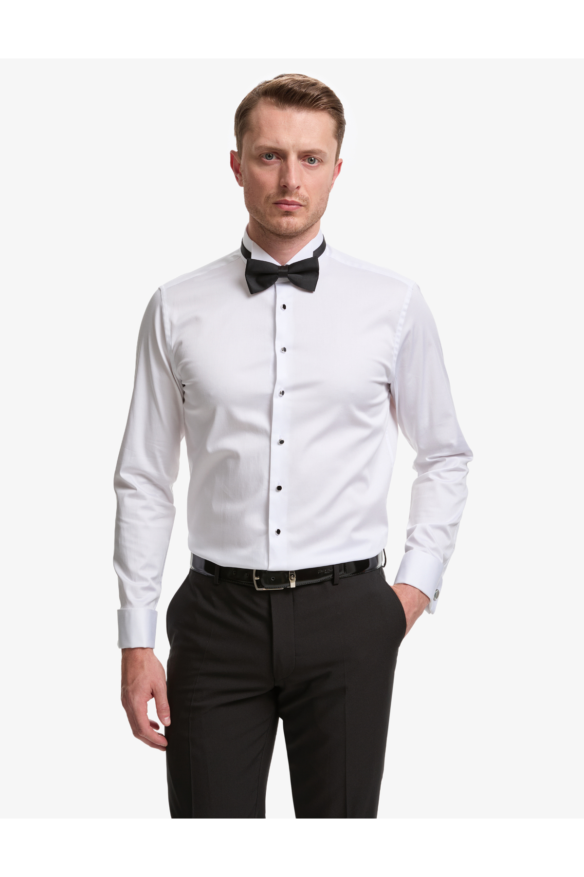 پیراهن مردانه سفید اسلیم فیت مدل 50324015-VR013 پیر کاردین پیراهن Pierre Cardin