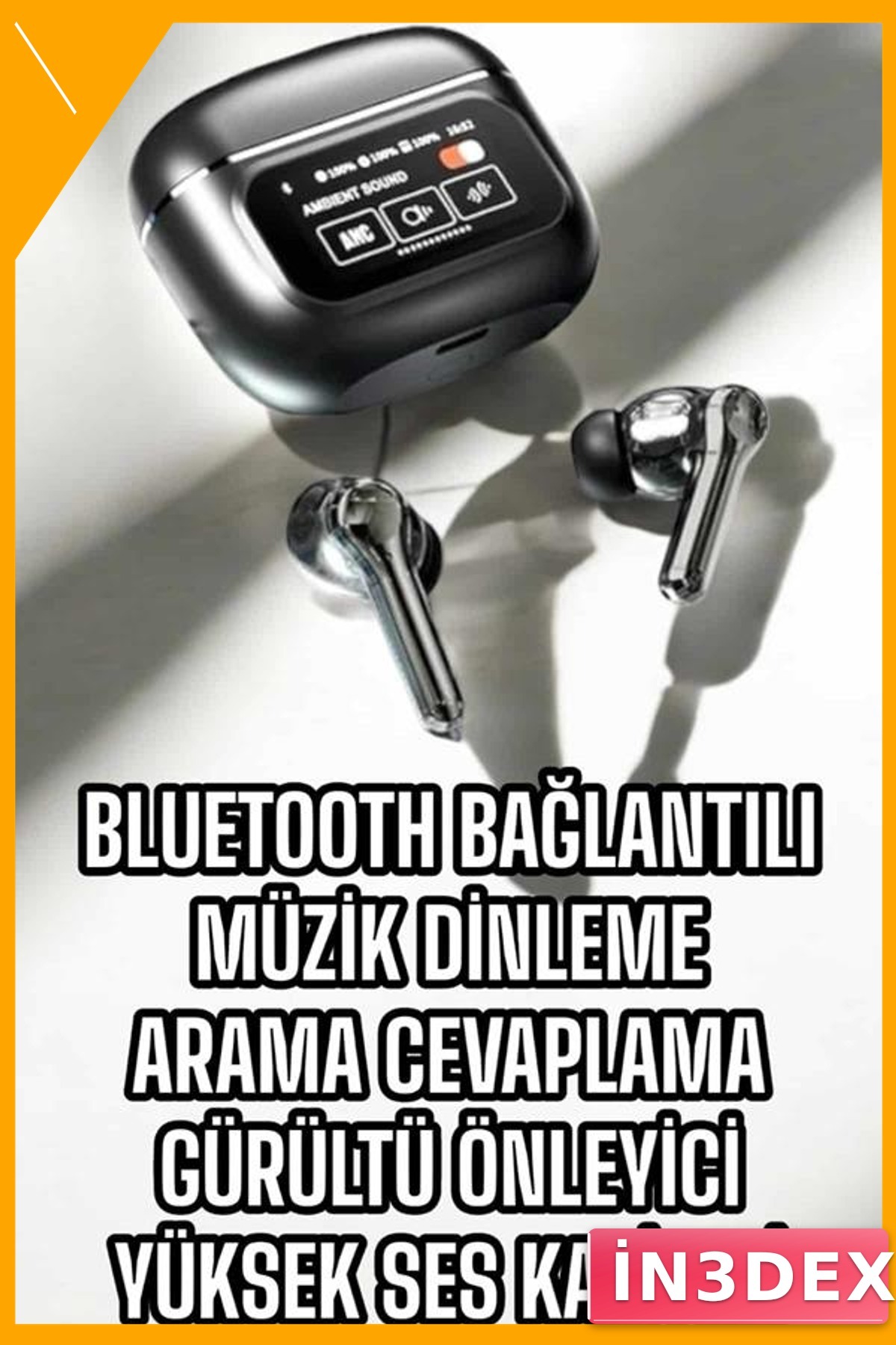 Kablosuz Kulaklık ANC ENC Dokunmatik Dijital Ekranlı