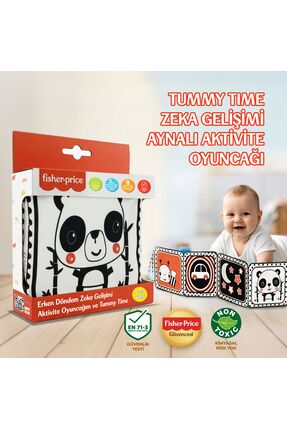 Fisher Price Bebek Aktivite Kitabı Aynalı – Tummy Time Oyuncağı, Montesorri D...