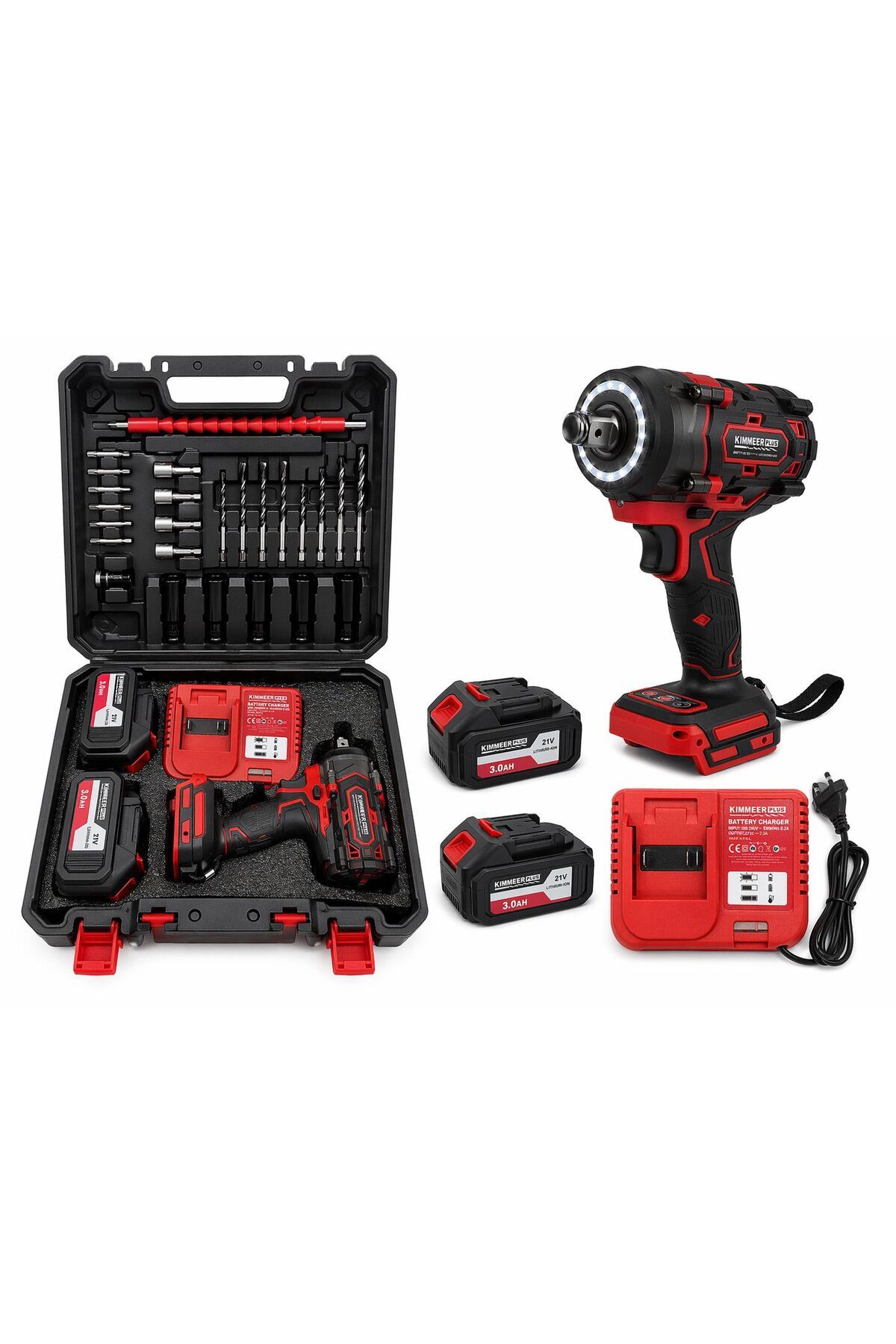 KİMMEER PLUS 21V Çift Akülü 320 Nm Torklu Somun Sıkma & Şarjlı