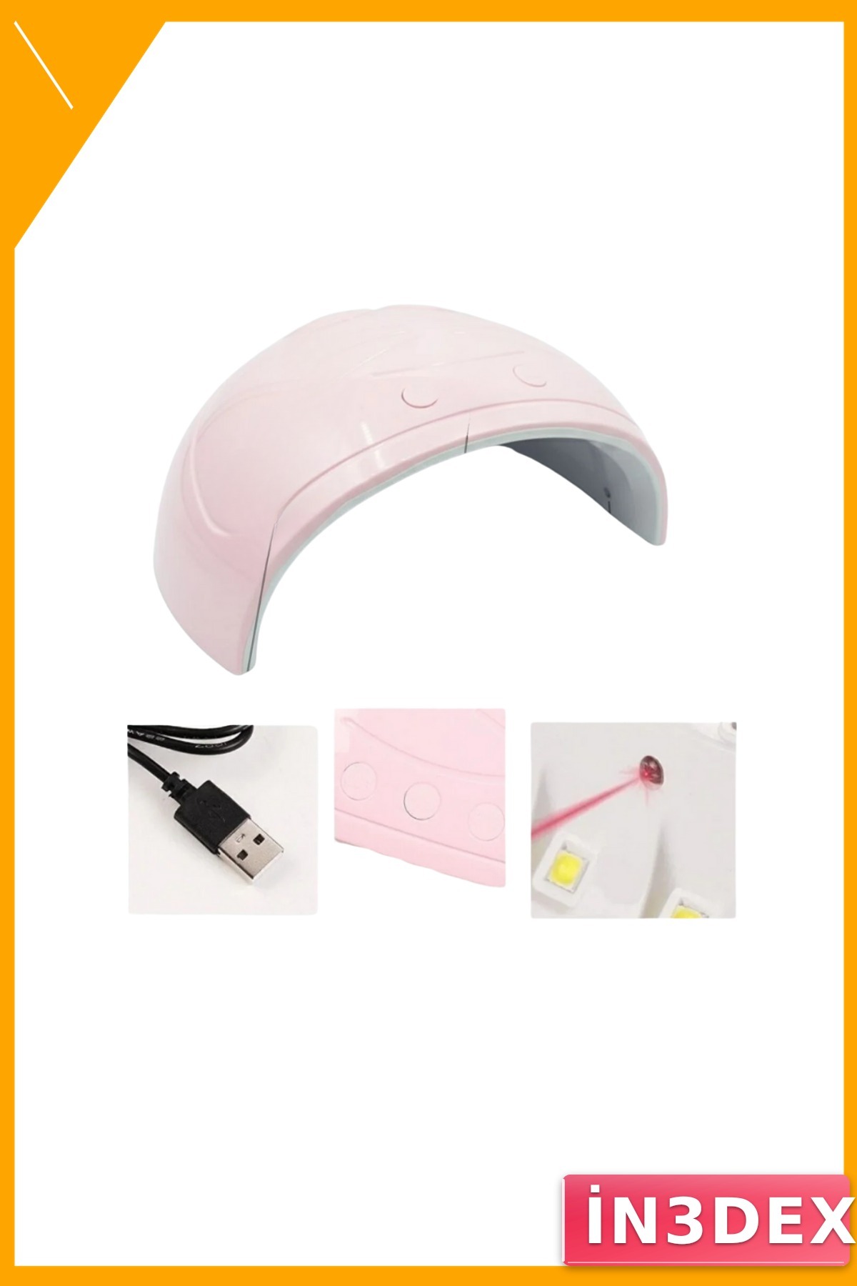 15 LED 45W UV Oje Kurutucu Makine Pembe Kedi Desenli