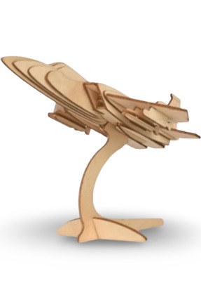 ALGWOOD F15 Savaş Uçağı Ahşap Maketi – 35 Parça 3D Uçak Modeli - Dekoratif 3D...