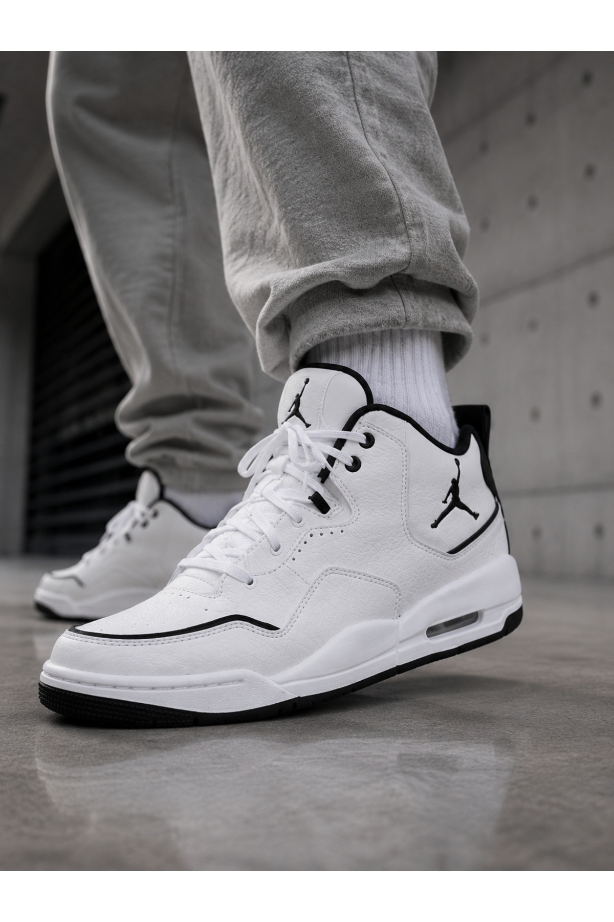 スニーカー JORDAN COURTSIDE 23 White/Black 24cm Nike Air Jordan Courtside 23 Erkek Deri Beyaz Sneaker Günlük Spor