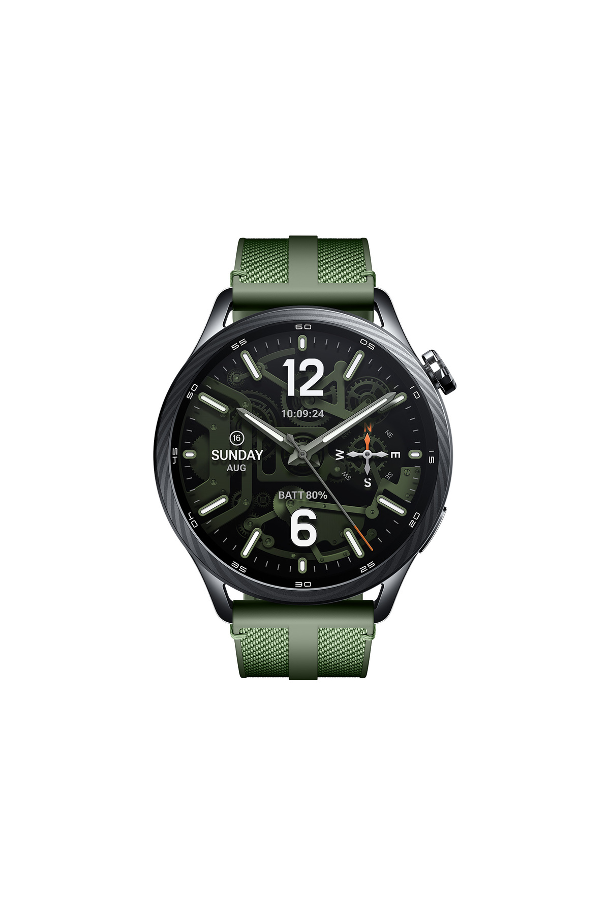 Watch S5 46mm Green Smart Watch, Android iOS Compatible, Voice Search, Health Tracking, Dual Band GPS