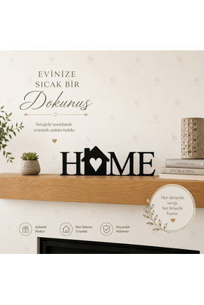 RIVEND Home Yazılı Dekoratif Yazı Biblo Siyah