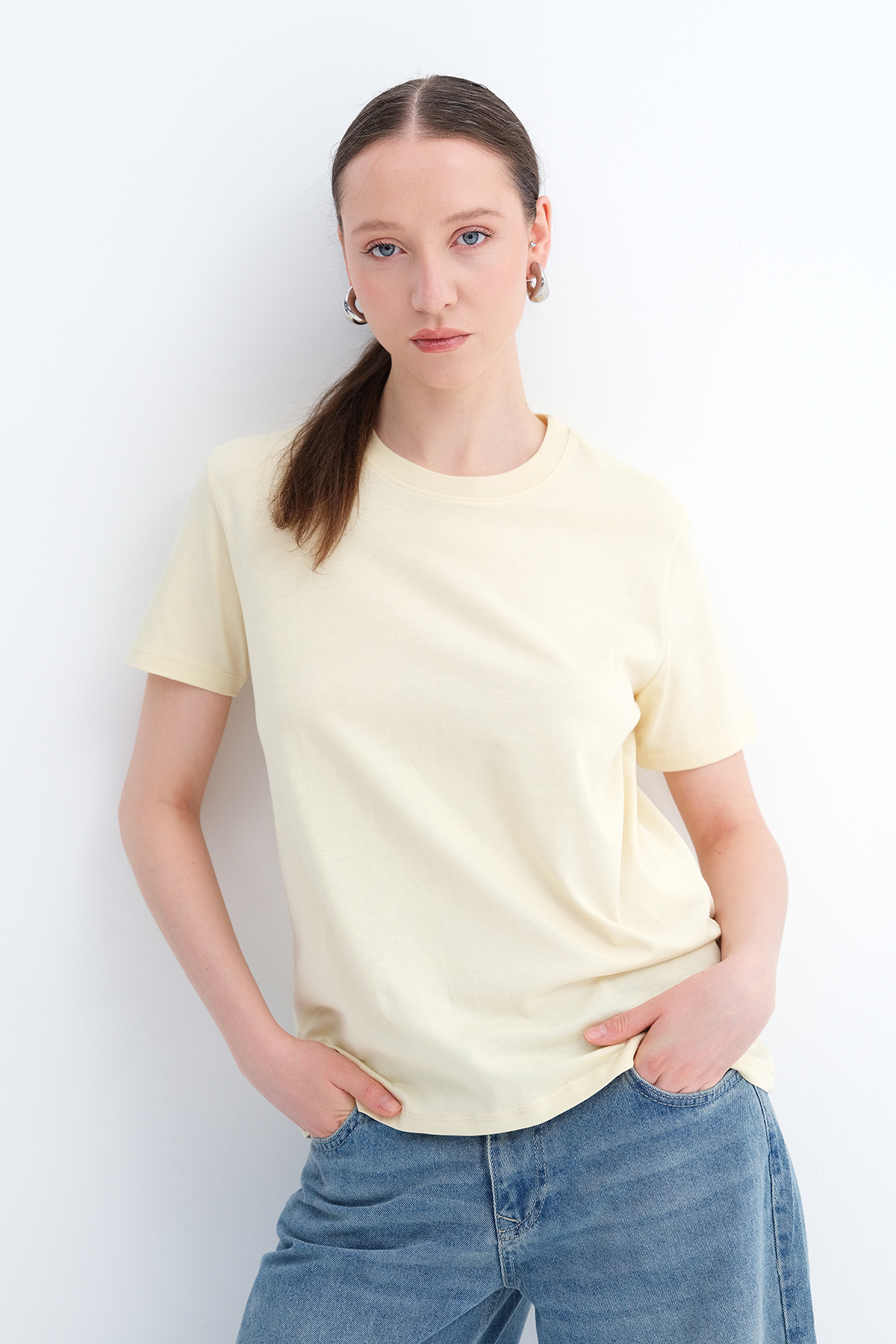 Addax Crew Neck Basic T-Shirt P4322-1