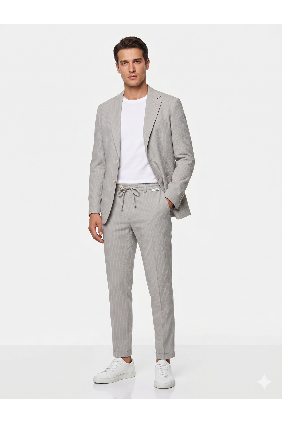 MODMEN İtalyan Kesim Slimfit Erkek Takım Elbise Çizgili