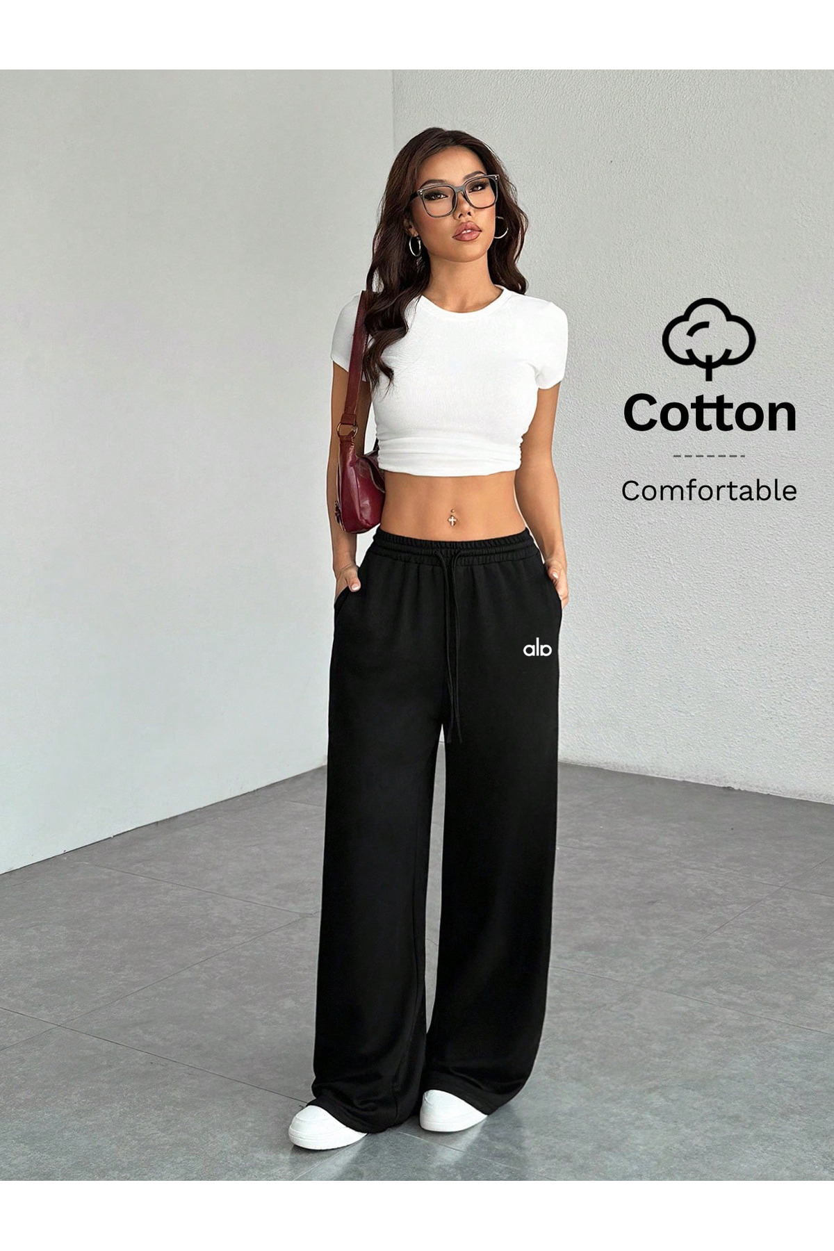 ZAVIXO -Women's Relaxed Fit Pants 100% Cotton for Daily Use