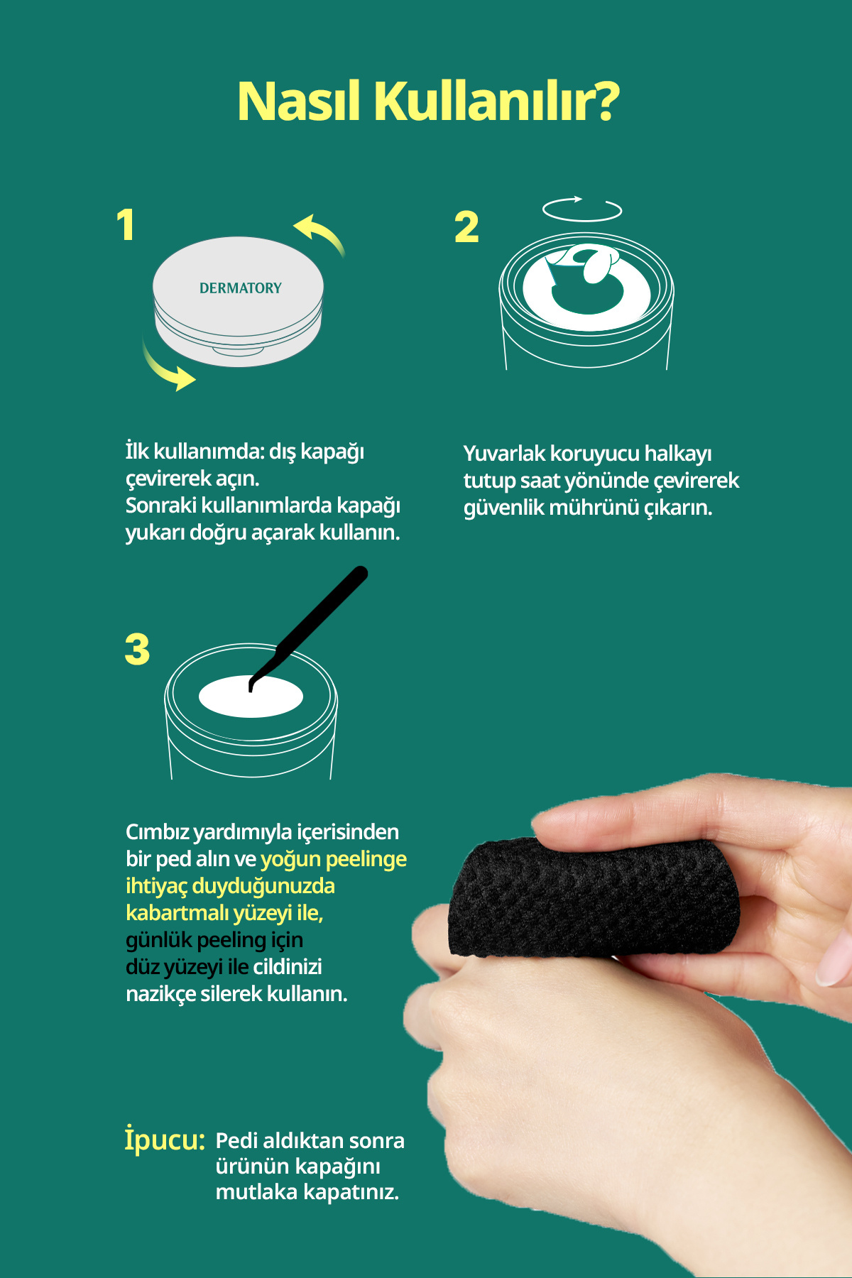 Yağlı Cilt için Siyah Nokta Karşıtı Peeling Ped İç Yedek Salicinic Pore Clear Black Pad Re — 9685 — تصویر 7 از 9