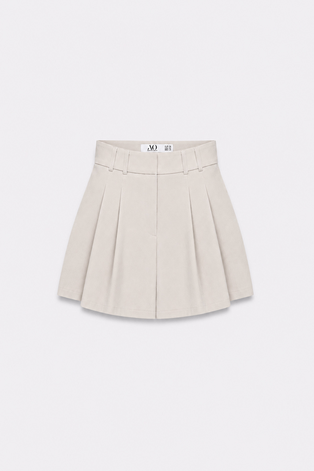 Premium Rovena Double Pleat Detailed Mini Woven Shorts