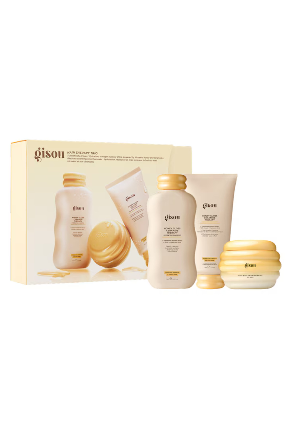 gisou Hair Therapy Trio - Saç Bakım Seti 75 ml + 50 ml + 30 ml — HBK578945