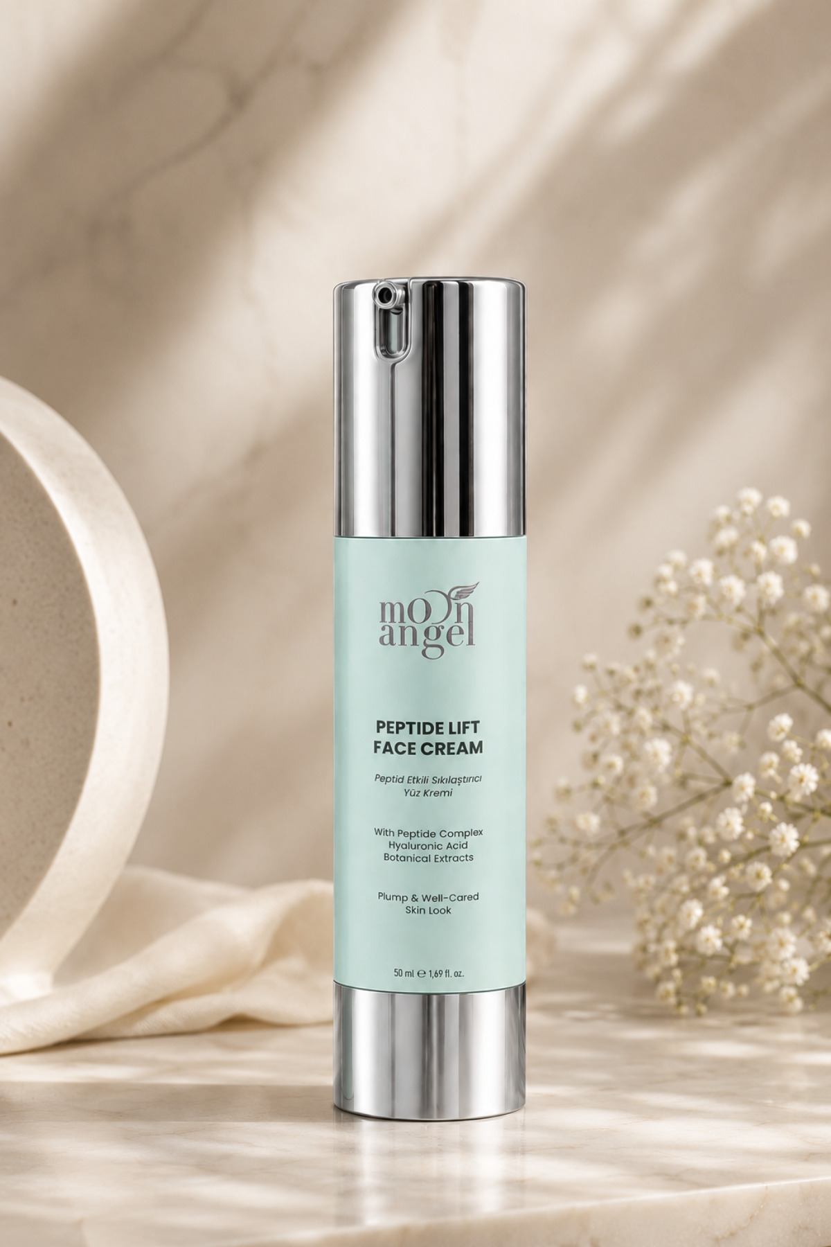 Kırışıklık Karşıtı Peptit Etkili Sıkılaştırıcı Cilt ve Yüz Kremi (Hyaluronic Acid Botanical Extracts) 50 ml — görsel 2