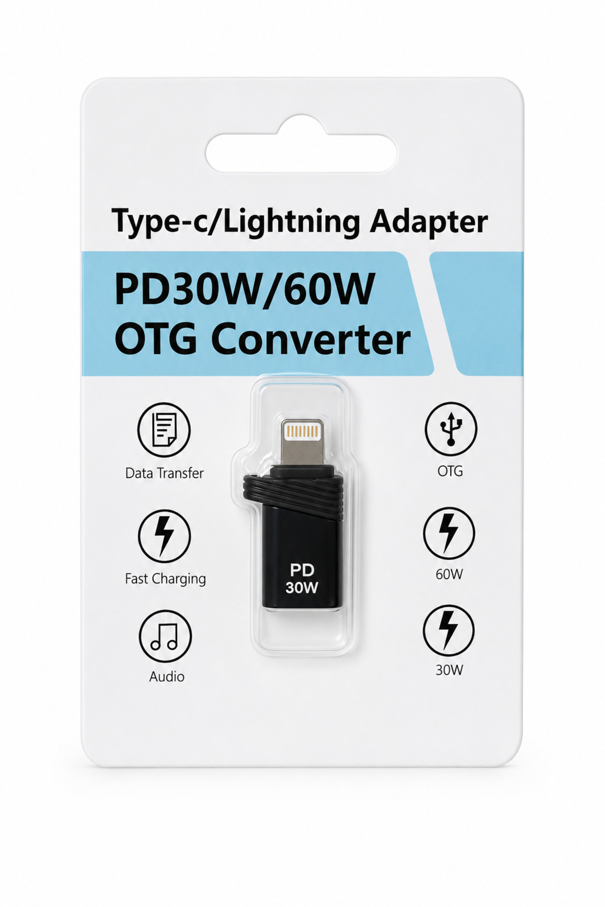 Coverzone Lightning to Type-C Dönüştürücü Adaptör PD30W 60W Hızlı