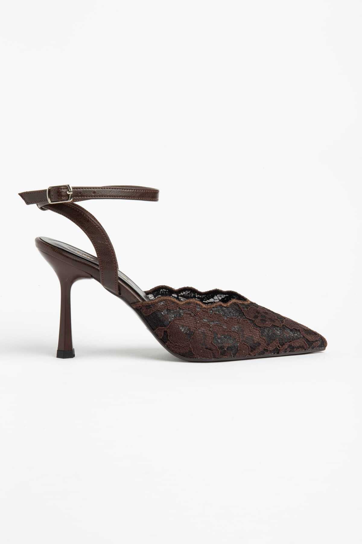 Naples Women's High Heels with Lace Detail
