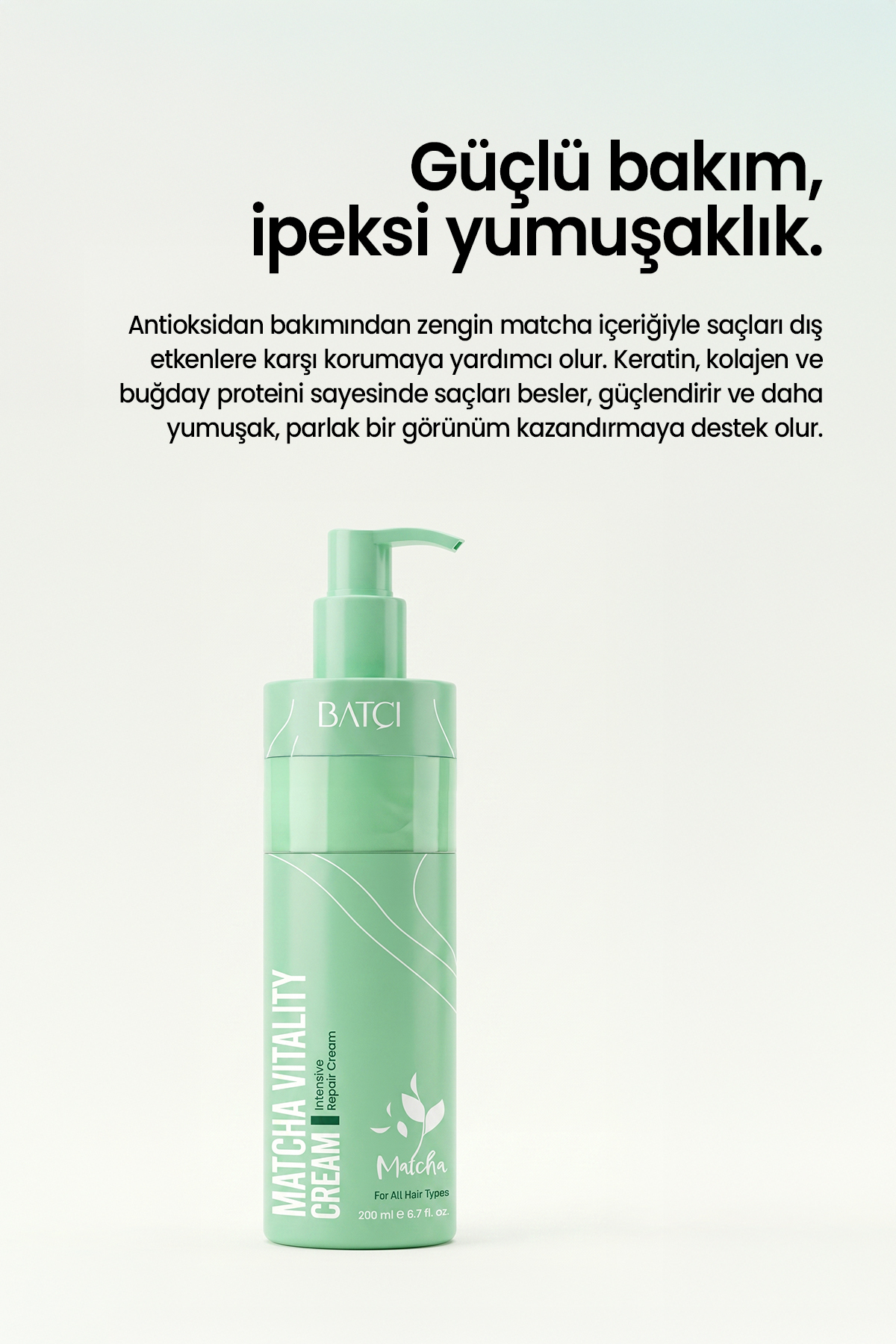 Maça Çaylı Saç Kremi– Yıpranmış Saçlar İçin Onarıcı & Antioksidan Krem — 8684808759524 — تصویر 2 از 3