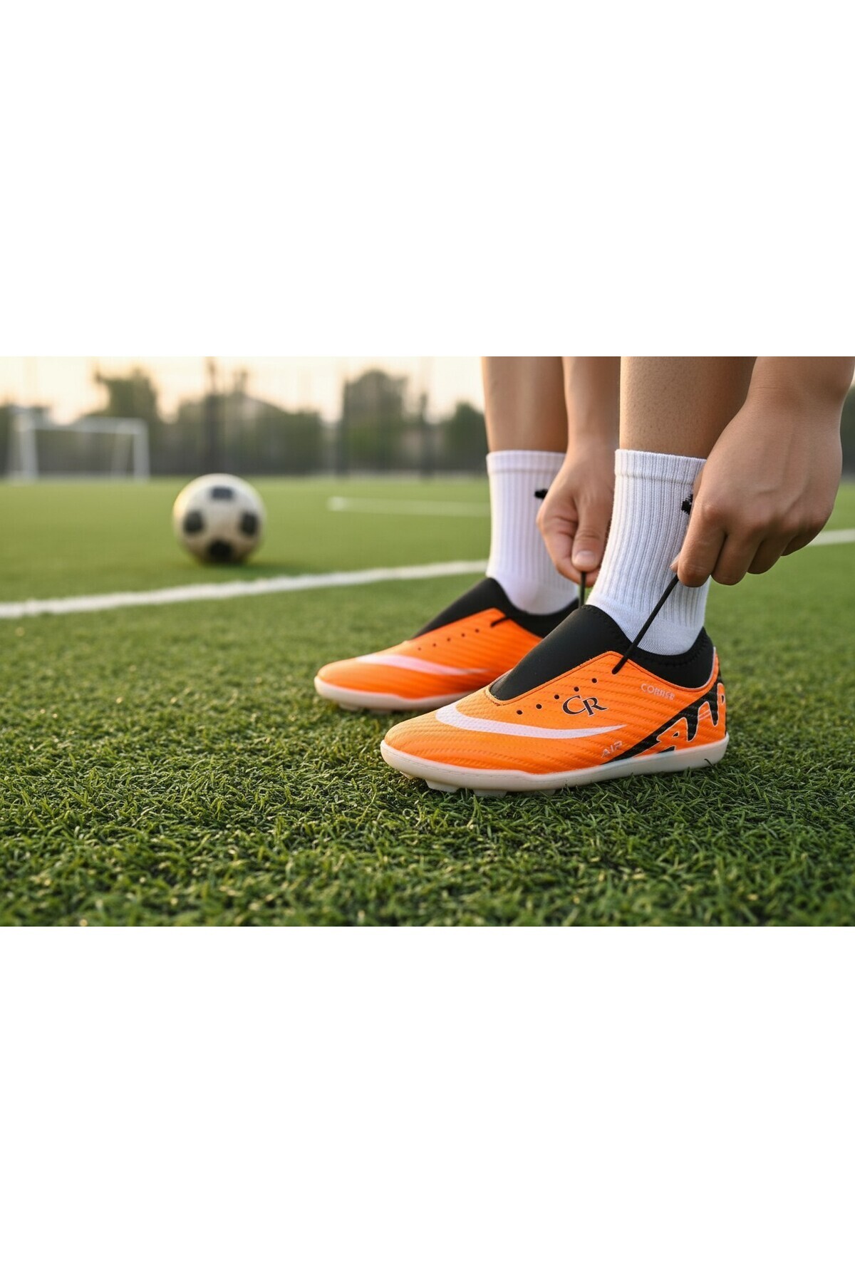 StoXStore Profesyonel Halı Saha Ayakkabısı ÇORAPLI Erkek Kaymaz Taban Futbol Ayakkabısı