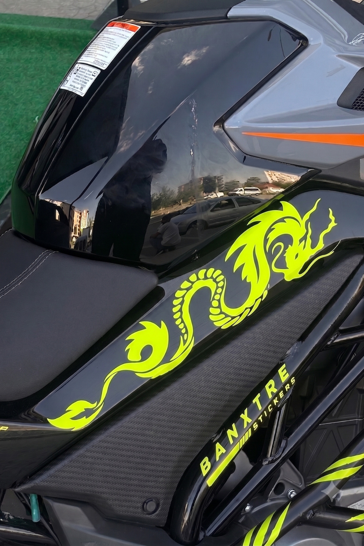 Banxtre CFMOTO NK250 Uyumlu Ejderha Tasarım Orta Grenaj Sticker