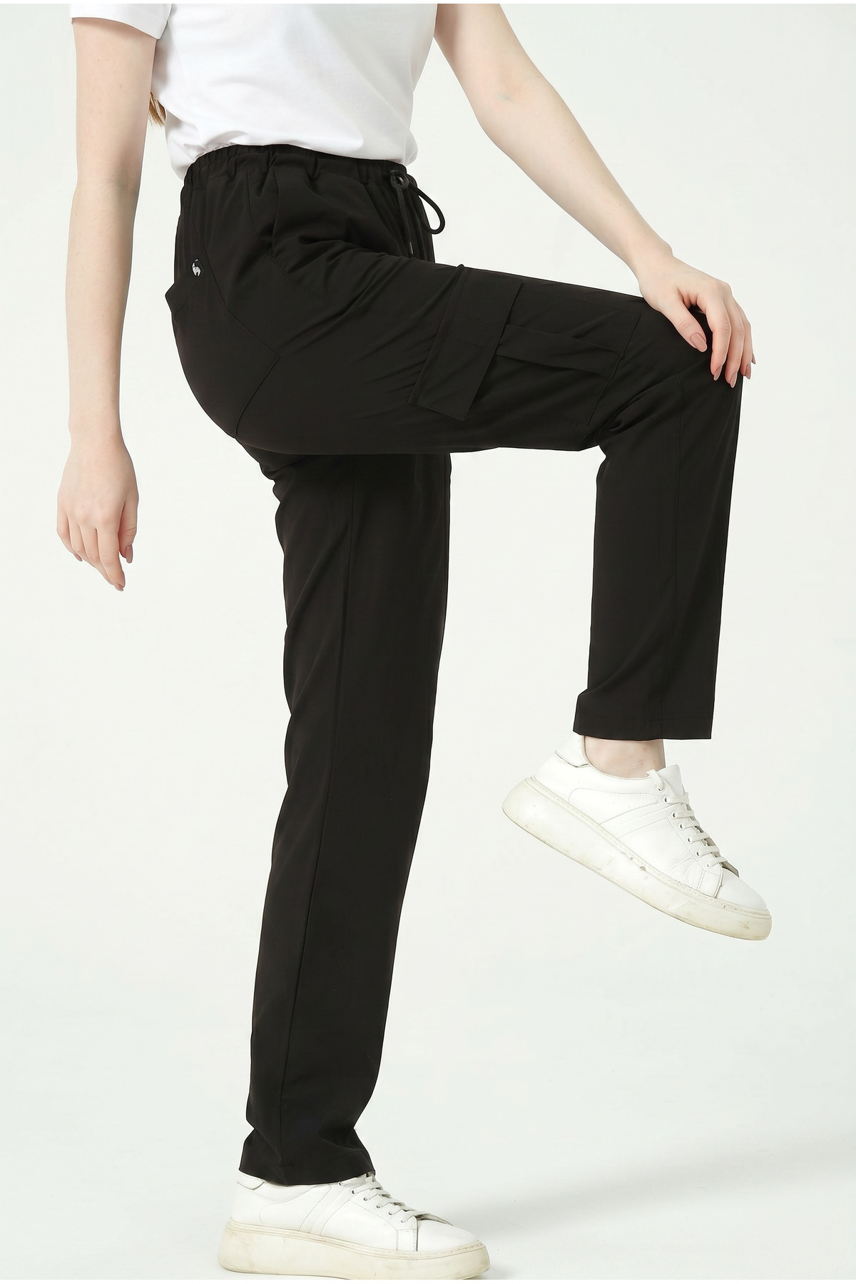 Kargo Cep Konforlu Pantolon | Terletmez Esnek Unisex Alt — مشکی DKTA-KG