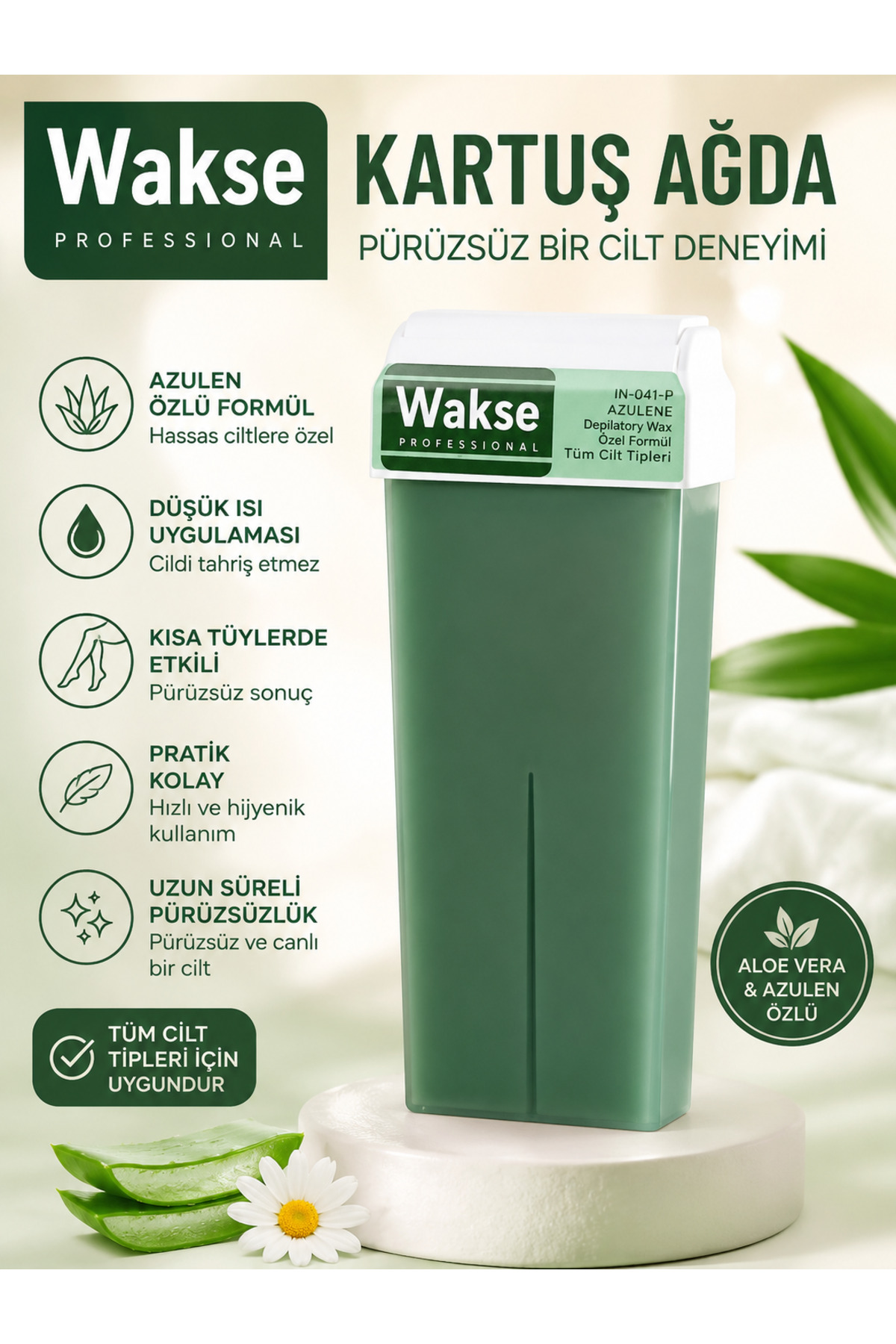 "KARTUŞ AĞDA: KUAFÖRLERİNİN KULLANDIĞI PROFESYONEL AĞDA 100 ML (90 GR) AZULEN — تصویر 2 از 2