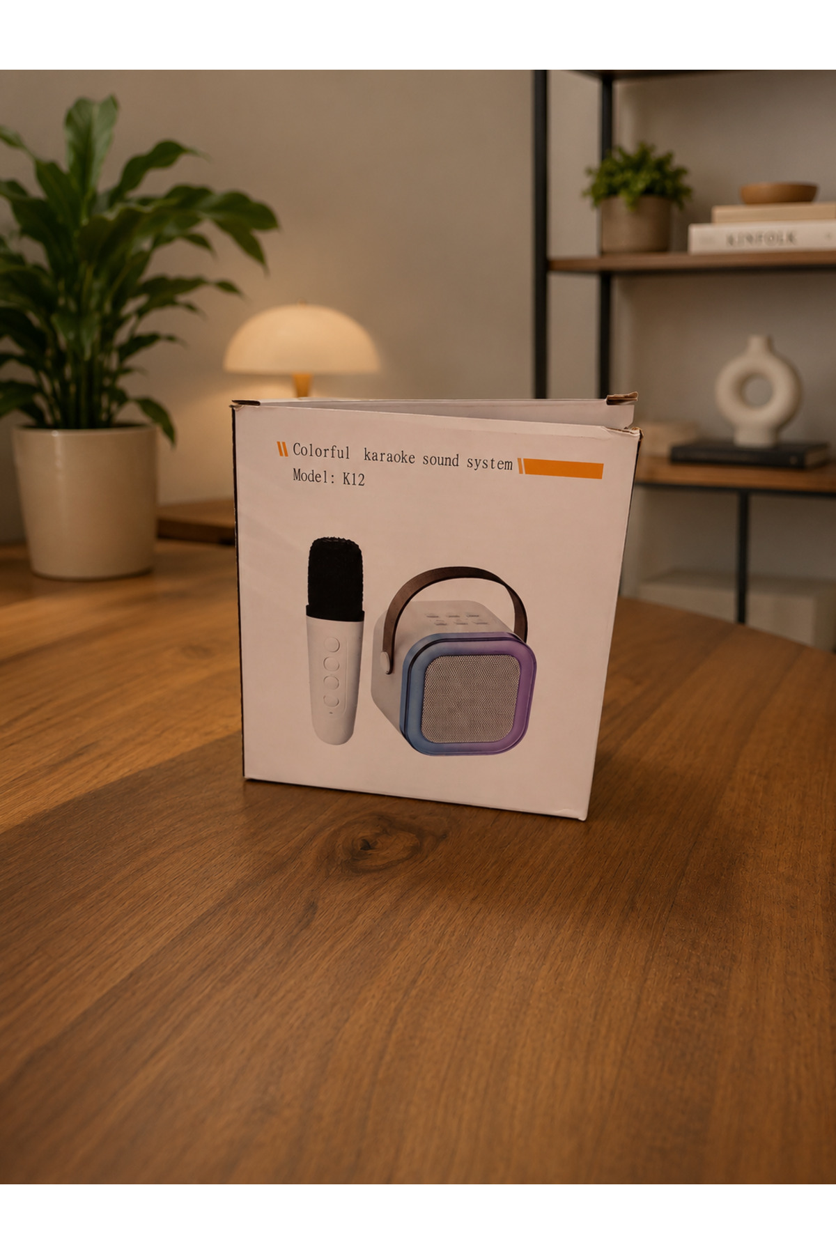 K12 Rgb Işıklı Karaoke Bluetooth Hoparlör ve Mikrofon Seti | Taşınabilir Renkli Karaoke Sistemi