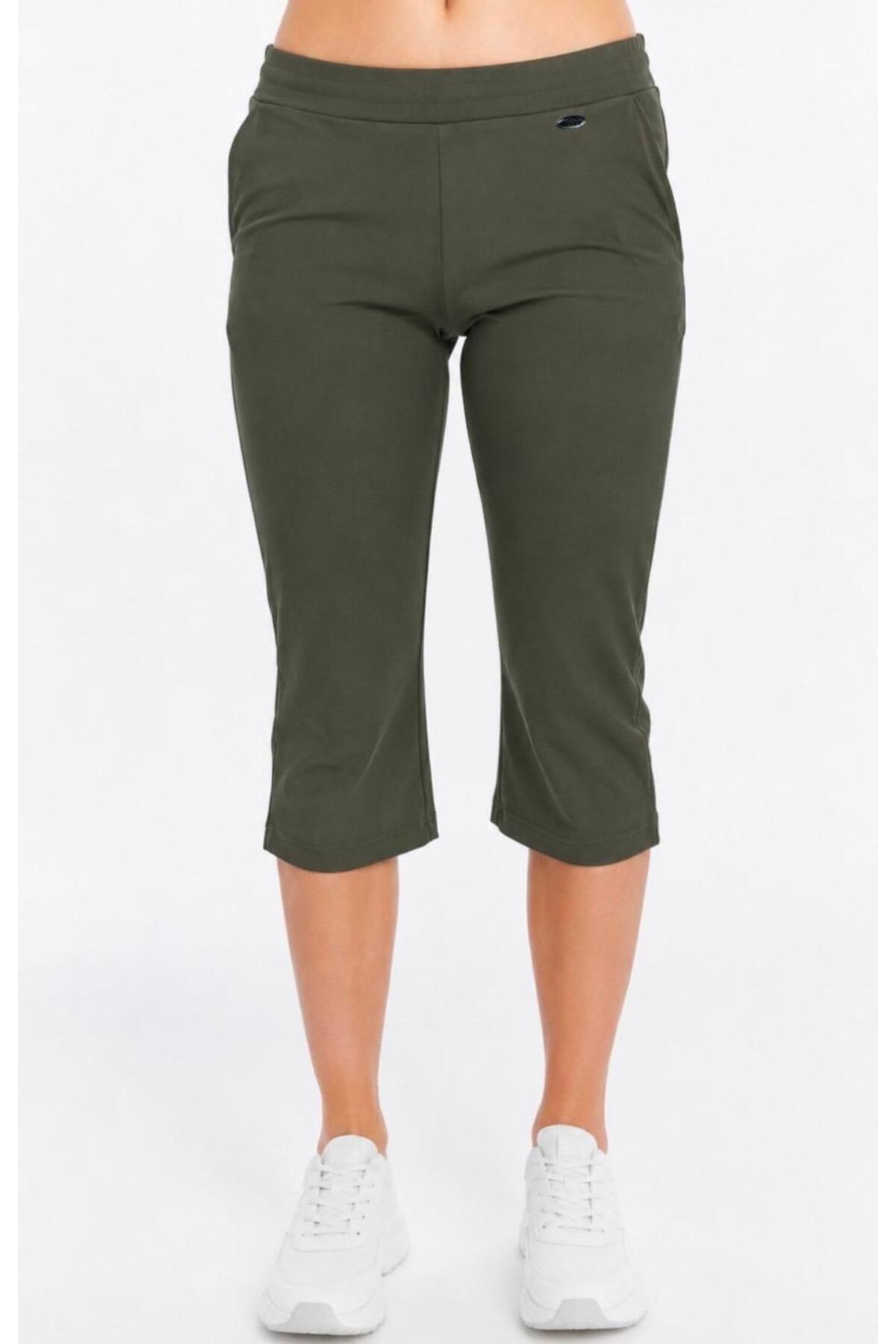 Women's Khaki Capri Joggers K-225