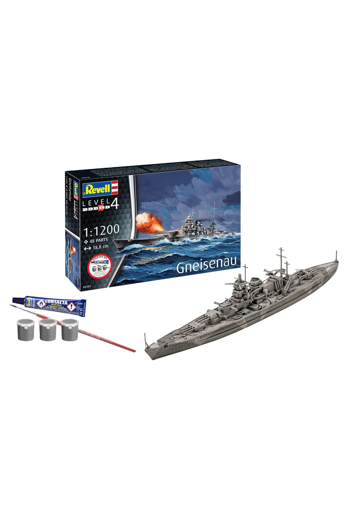 REVELL Starter Kit Gemi Battleship Gneisenau 75181 - Fiyatı, Yorumları