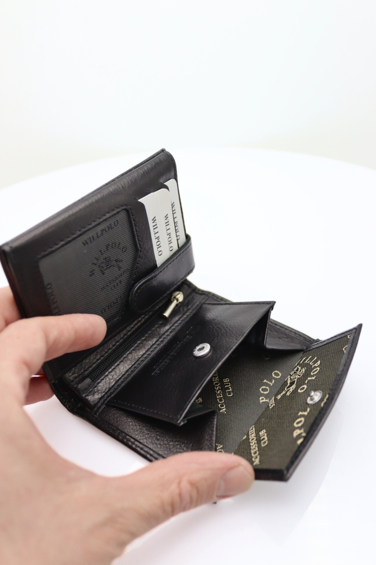 Classbag Erkek Siyah Hakiki Deri Dikey Büyük Boy Kartlıklı Cüzdan (11,5Cmx9 cm) görsel 5