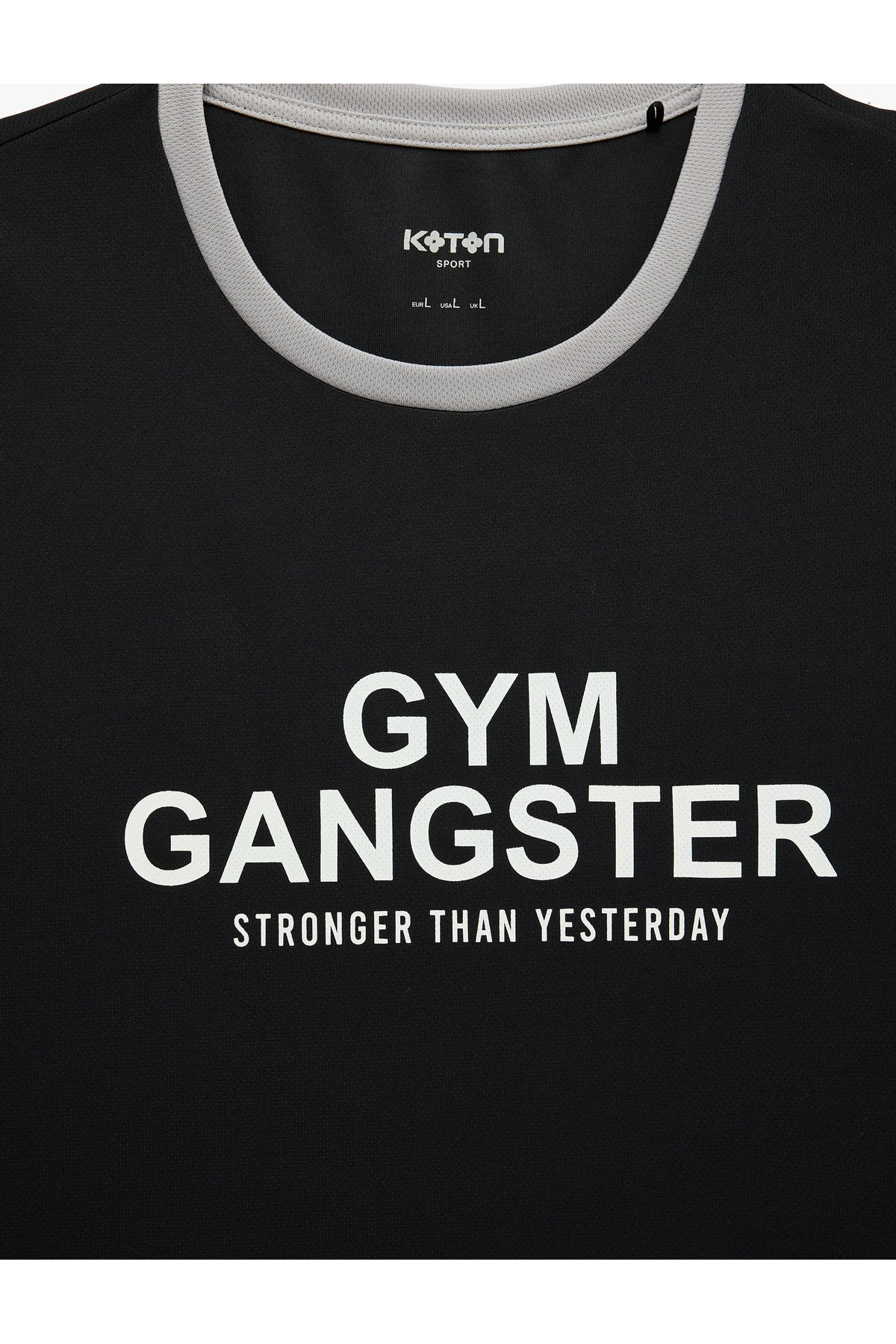 Koton Regular Fit Renk Bloklu Kolsuz Bisiklet Yaka Baskılı Spor Atlet görsel 5