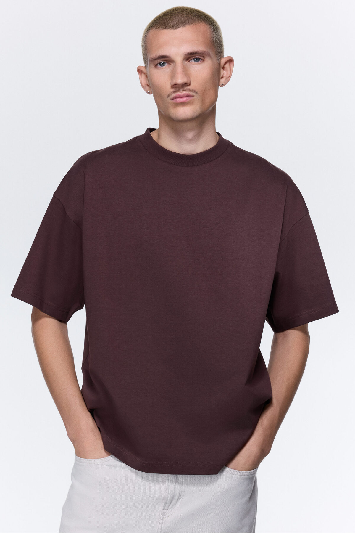 H&M Pamuklu Tişört Oversized Fit