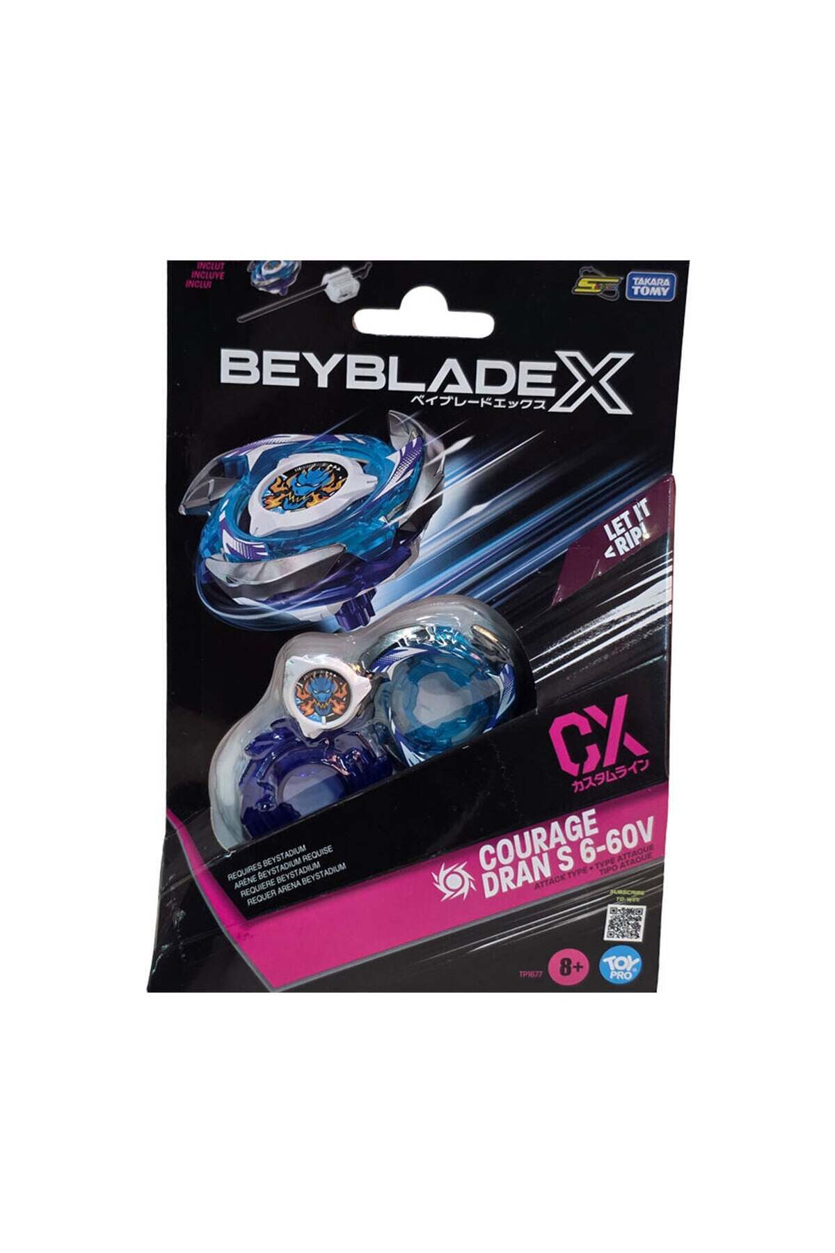 Beyblade X CX Courage Dran S 6-60V Saldırı (Attack) Tipi +