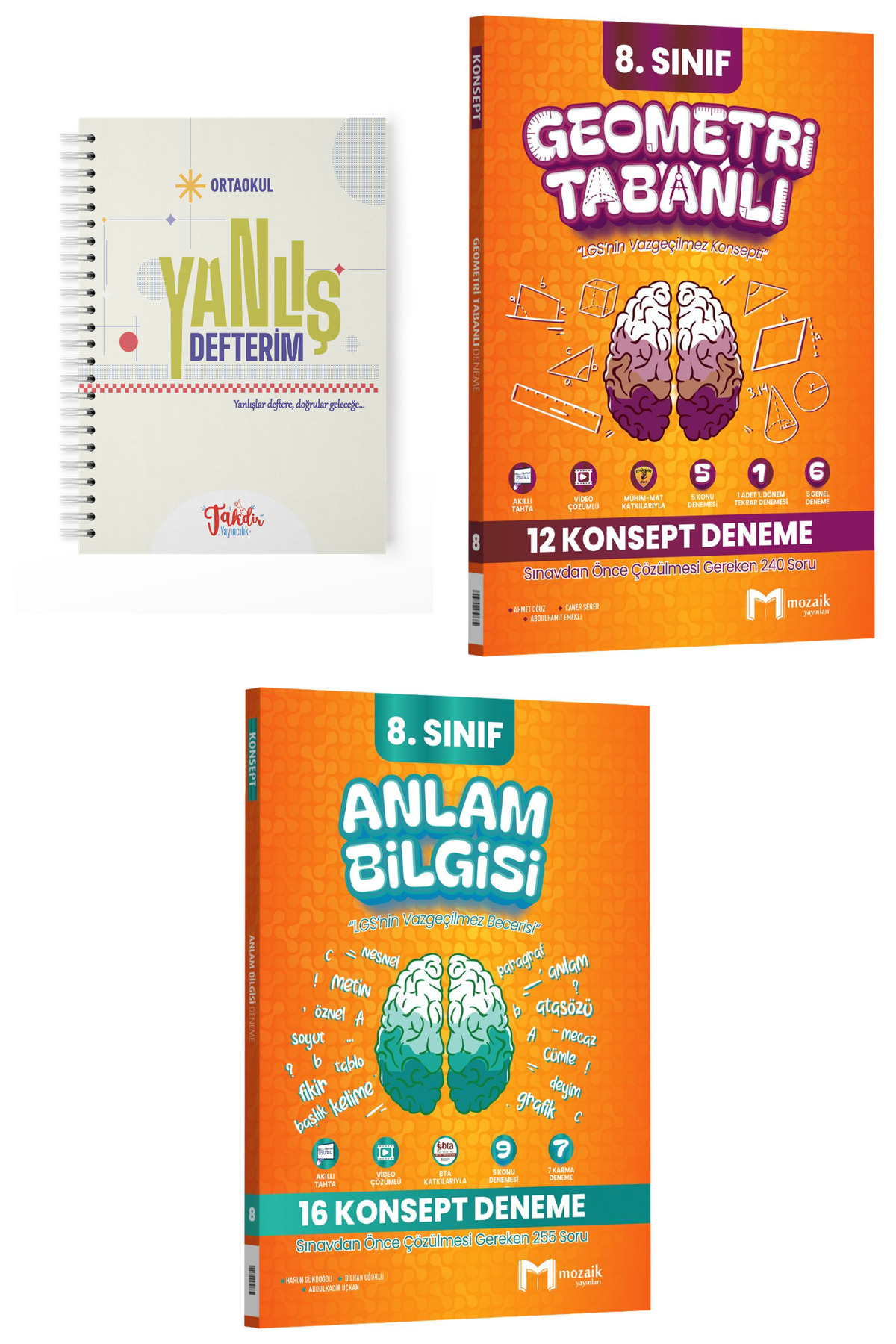 Mozaik Yayınları Takdir Ortaokul Yanlış Defterim Mozaik 8. Sınıf