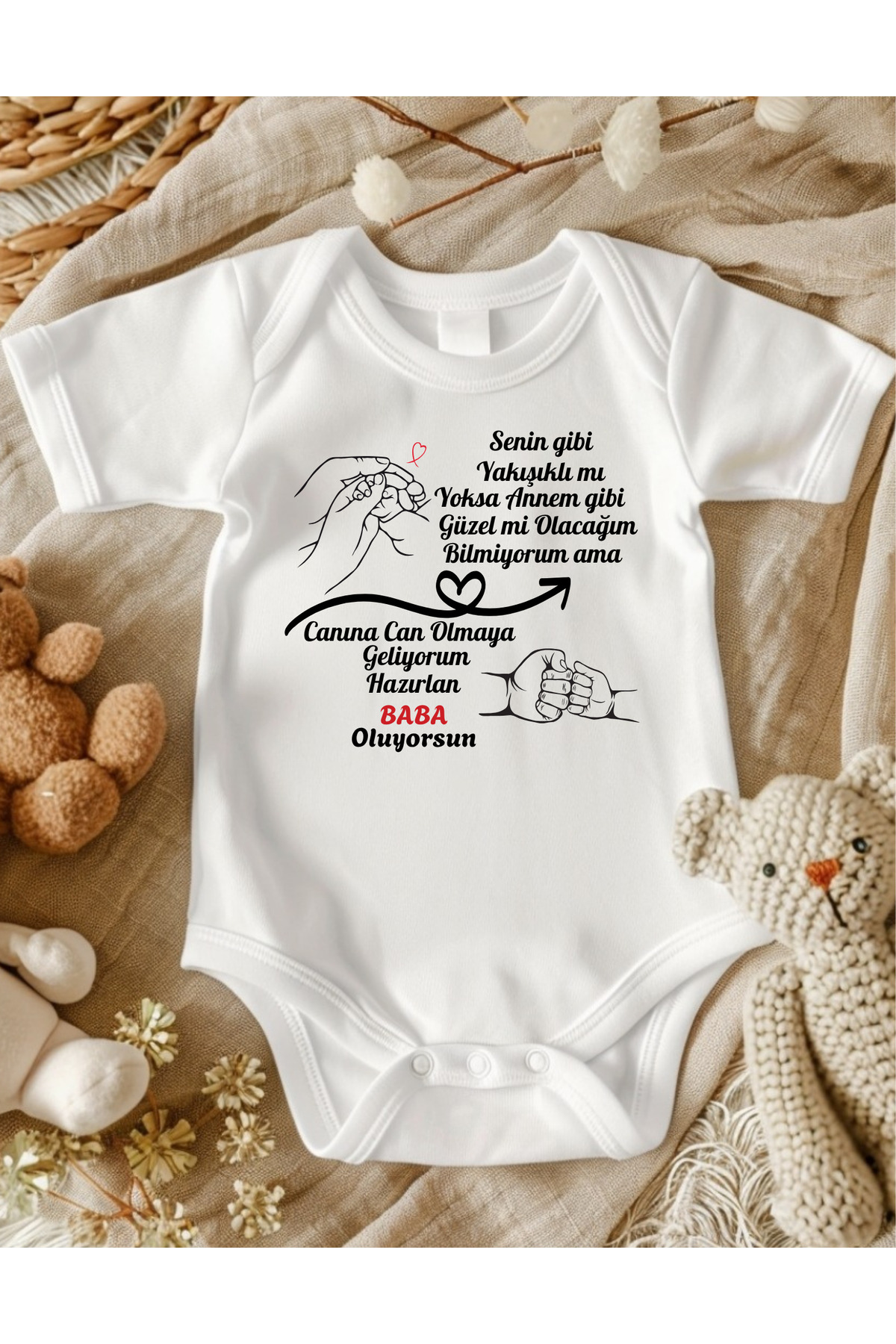 Get Ready You're Becoming a Father Written Baby Bodysuit
