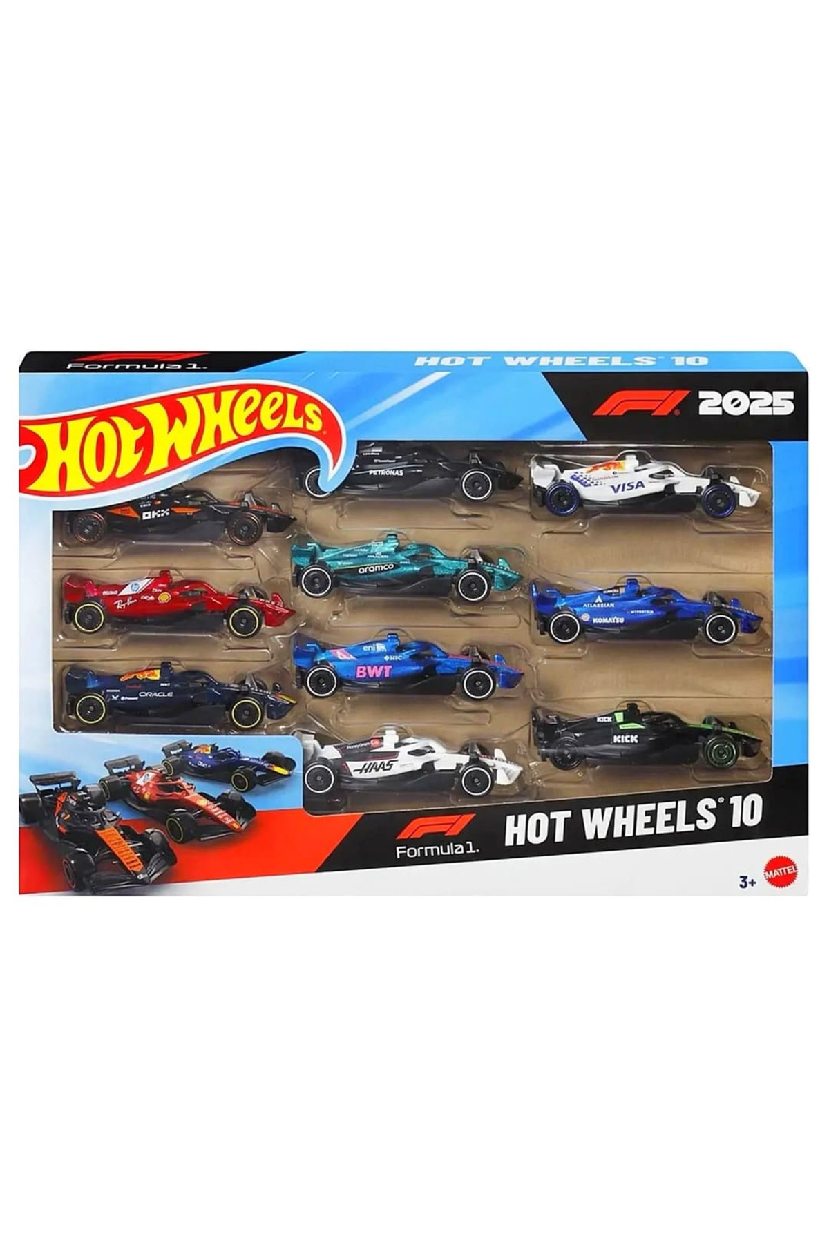 HOT WHEELS Formula 1 2025 Set of 10 Model Cars