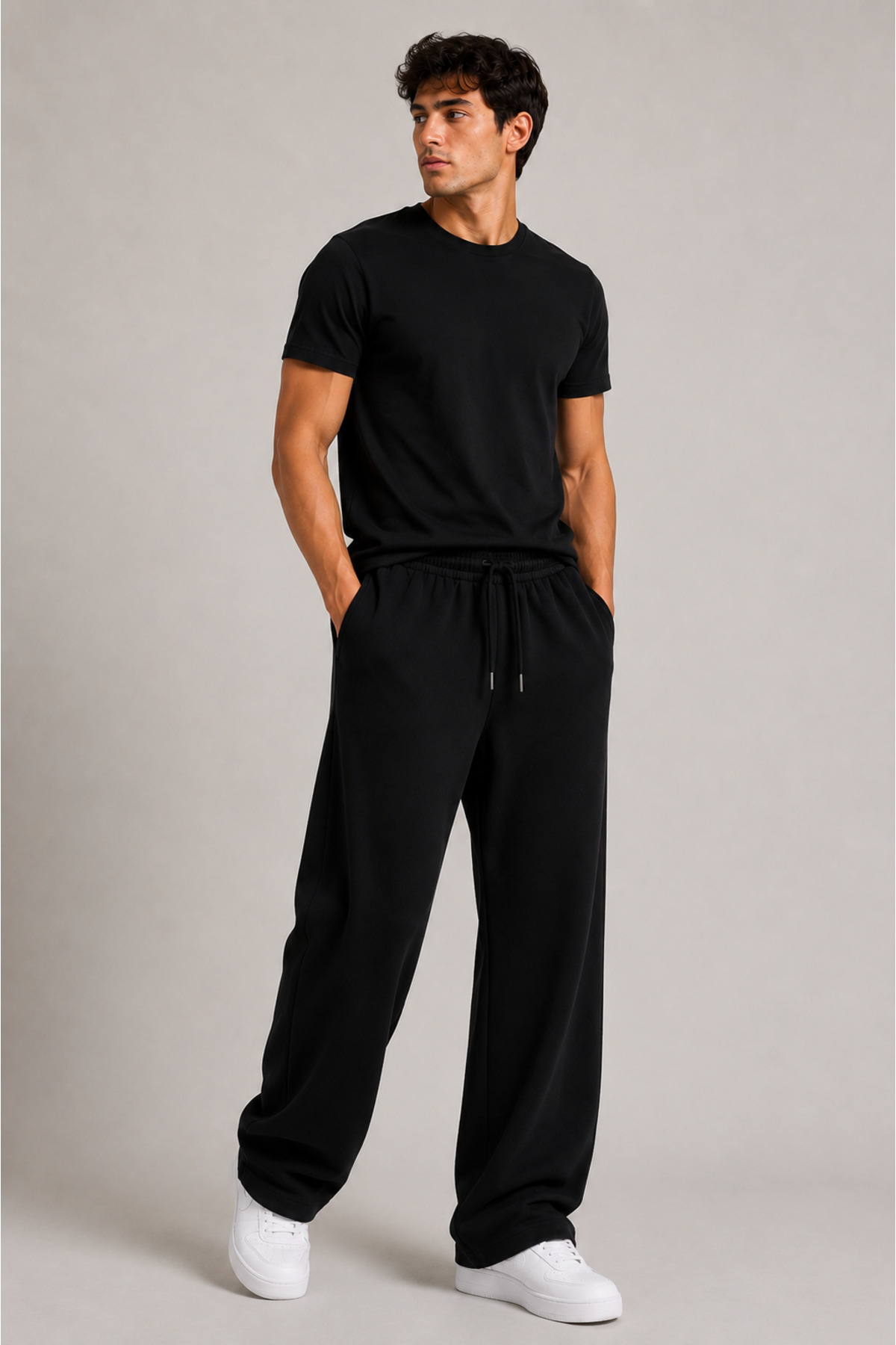 JARVİN Erkek Oversize Eşofman Altı Rahat Kalıp Günlük Şıklık ve Konfor Bir Arada Lounge Wear görsel 2