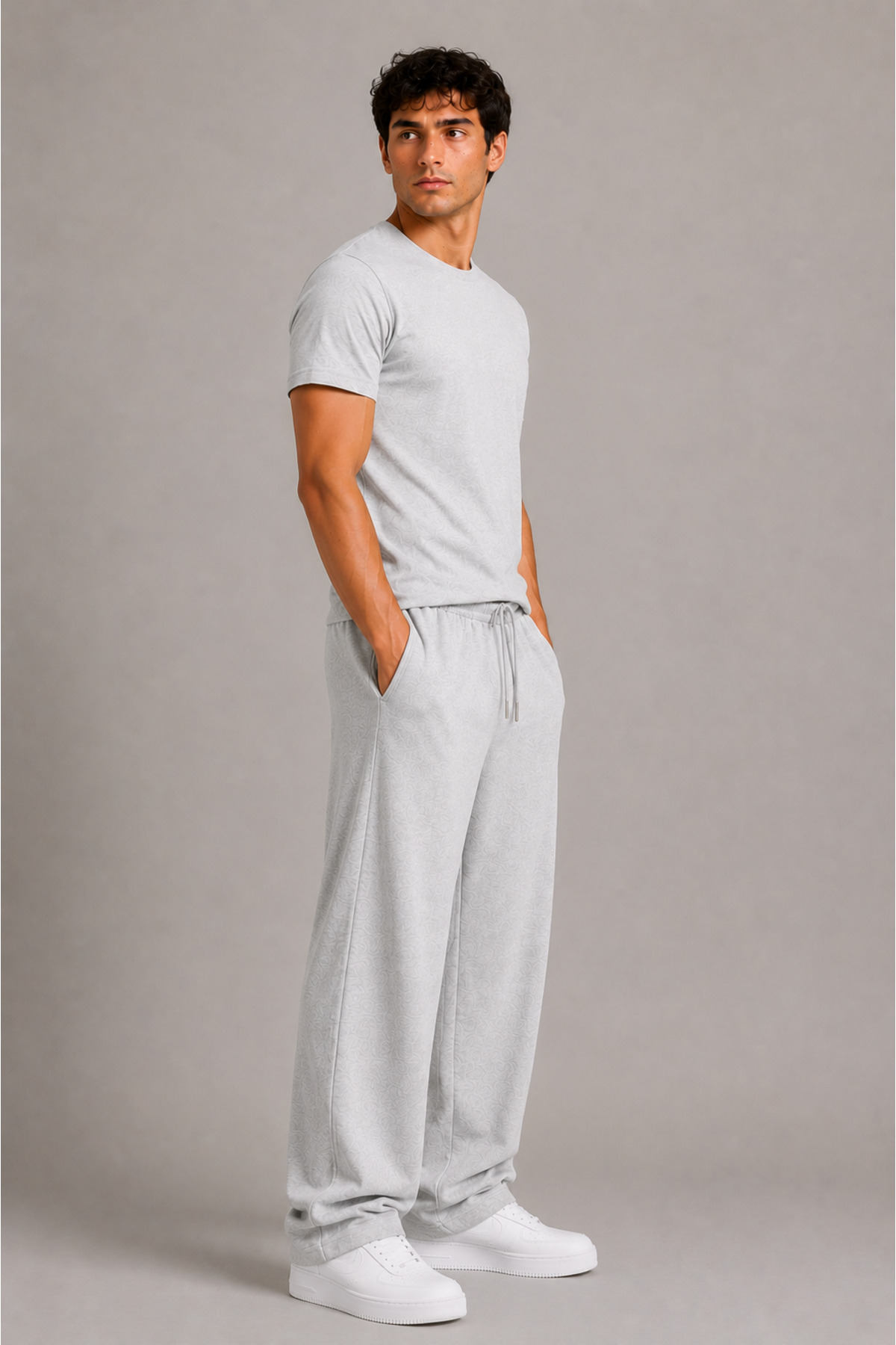 JARVİN Erkek Oversize Eşofman Altı Rahat Kalıp Günlük Şıklık ve Konfor Bir Arada Lounge Wear görsel 4
