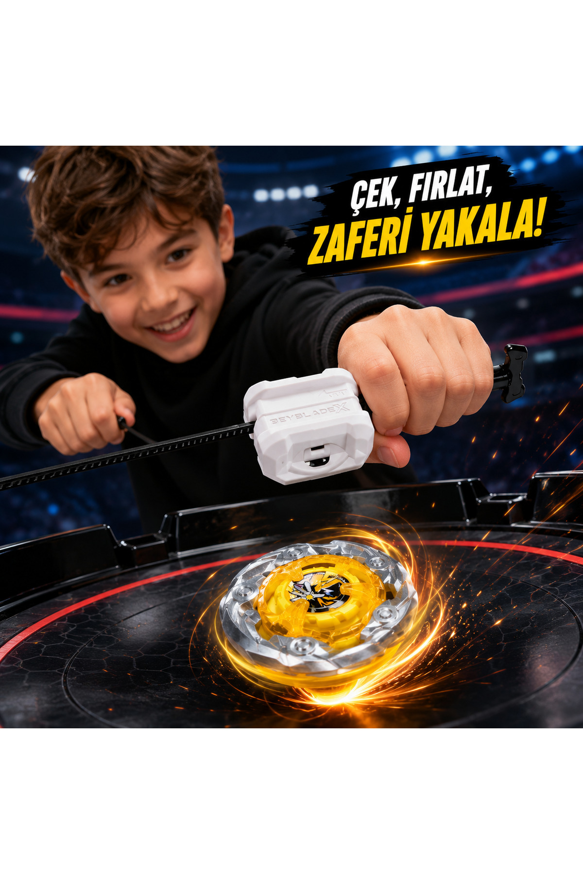 Cici Oyuncak Beyblade X Wand Wizard 5-70DB Metal Savaş Topacı ve