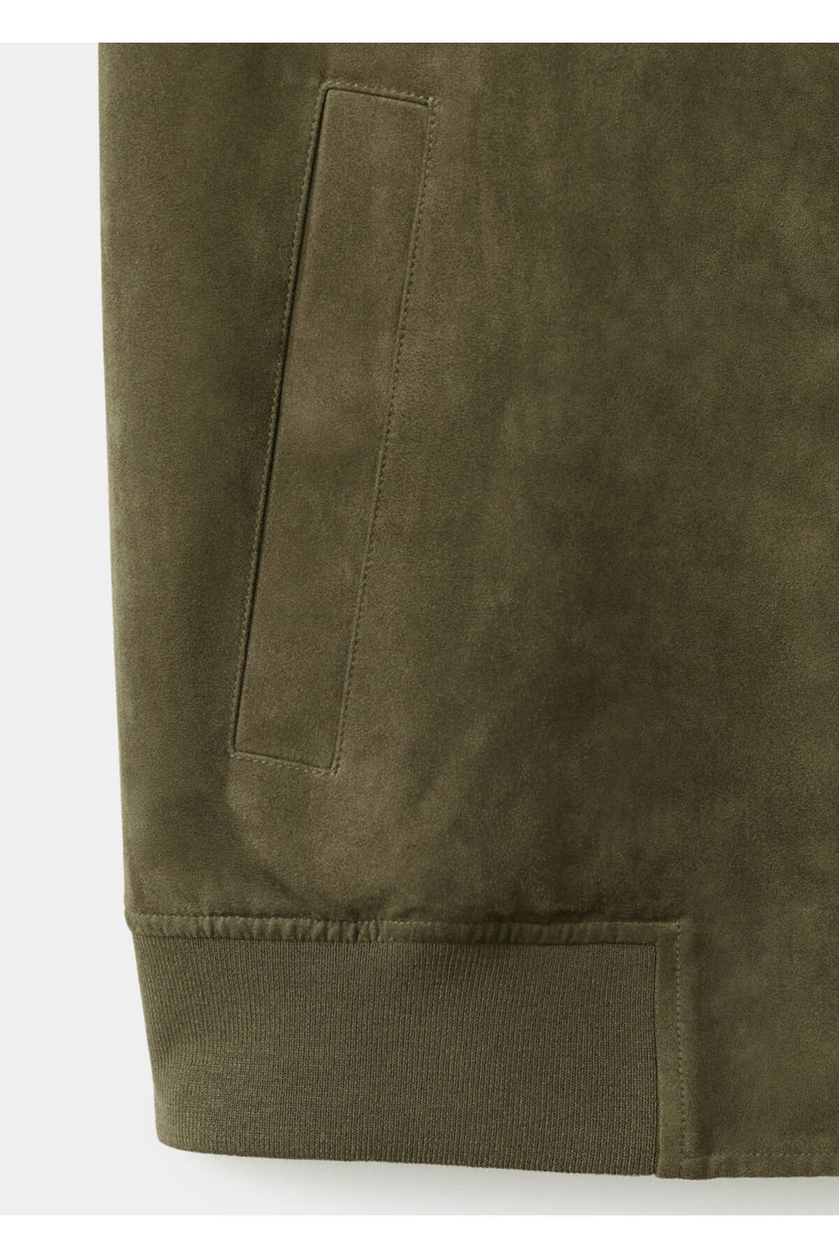 MANGO Man Süet görünümlü bomber ceket görsel 8