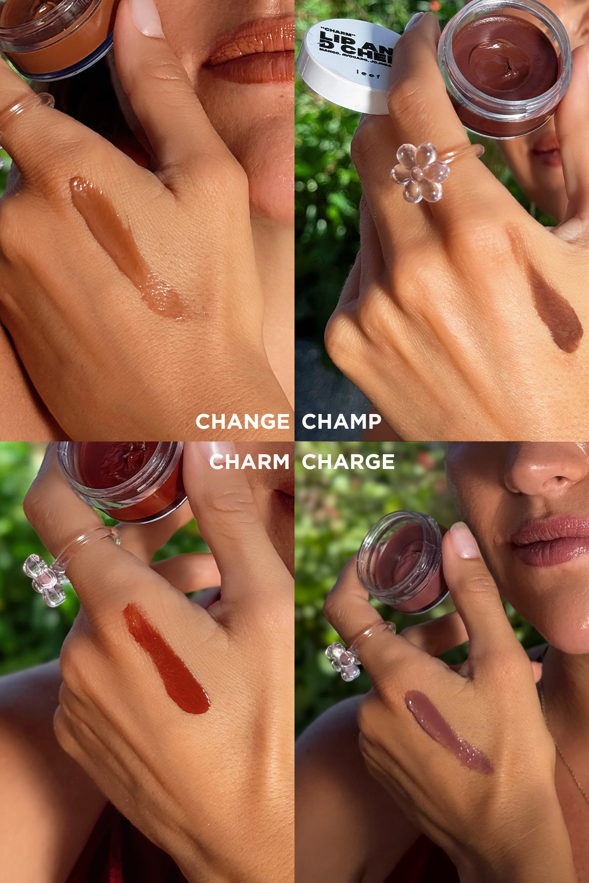 Lip & Cheek Balm 4'lü Set | Charm Charge Change Champ | Krem Allık Lip Tint + Aplikatör Çanta Hediyeli — L&C-Collection — تصویر 2 از 5
