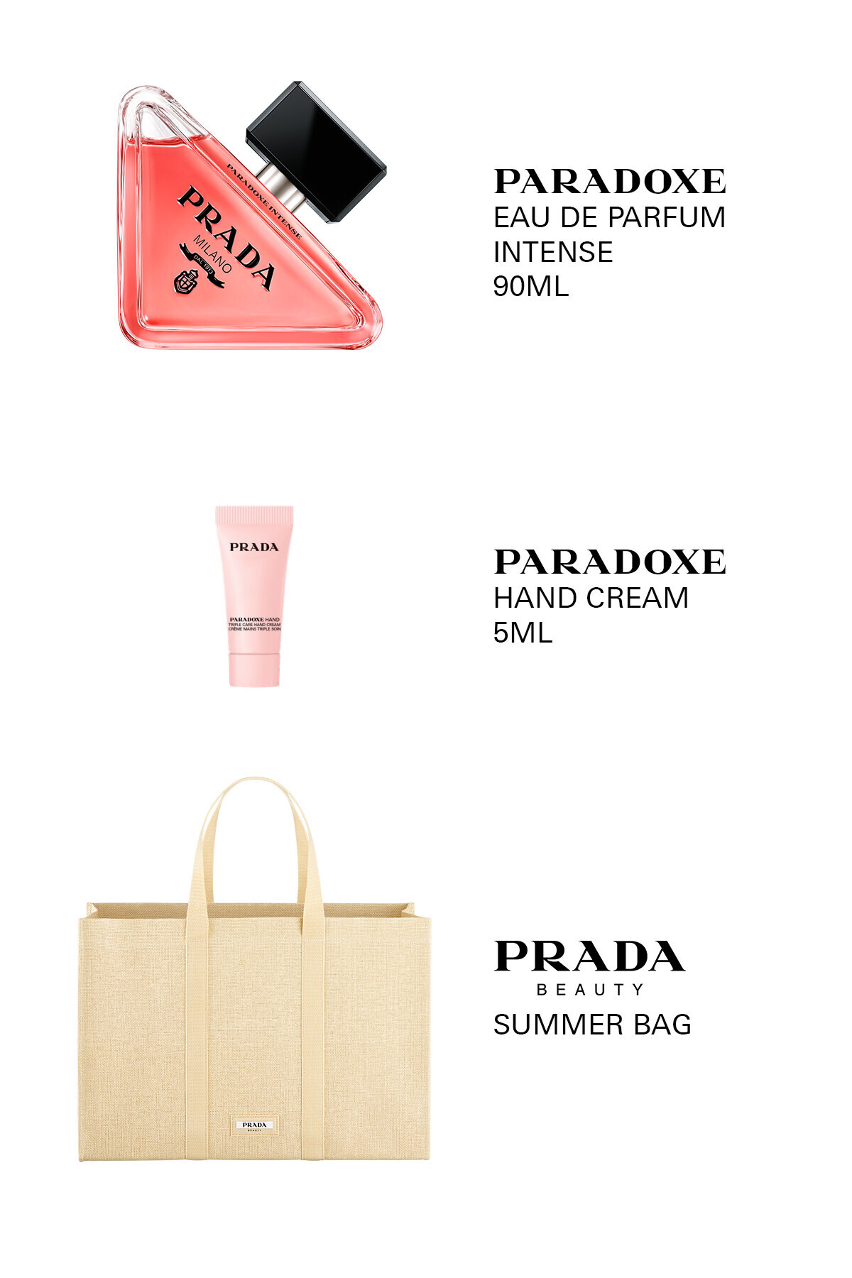 Paradoxe EDP Intense 90 ml & Prada Beauty Çanta Parfüm Seti - El Kremi Hediyeli 7829999999317 — VB829317 — تصویر 2 از 4