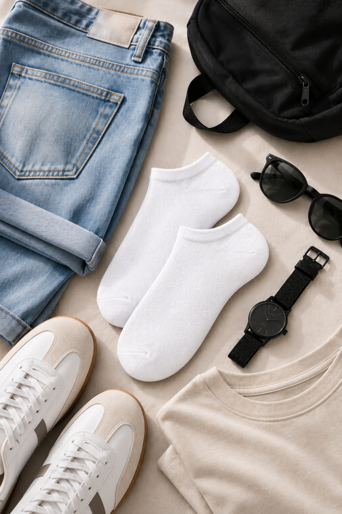 Dore Orijinal 6 Çift Unisex Pamuklu Spor Ayakkabı Sneaker Kısa Patik Çorap - 6'lı Paket - Beyaz görsel 3