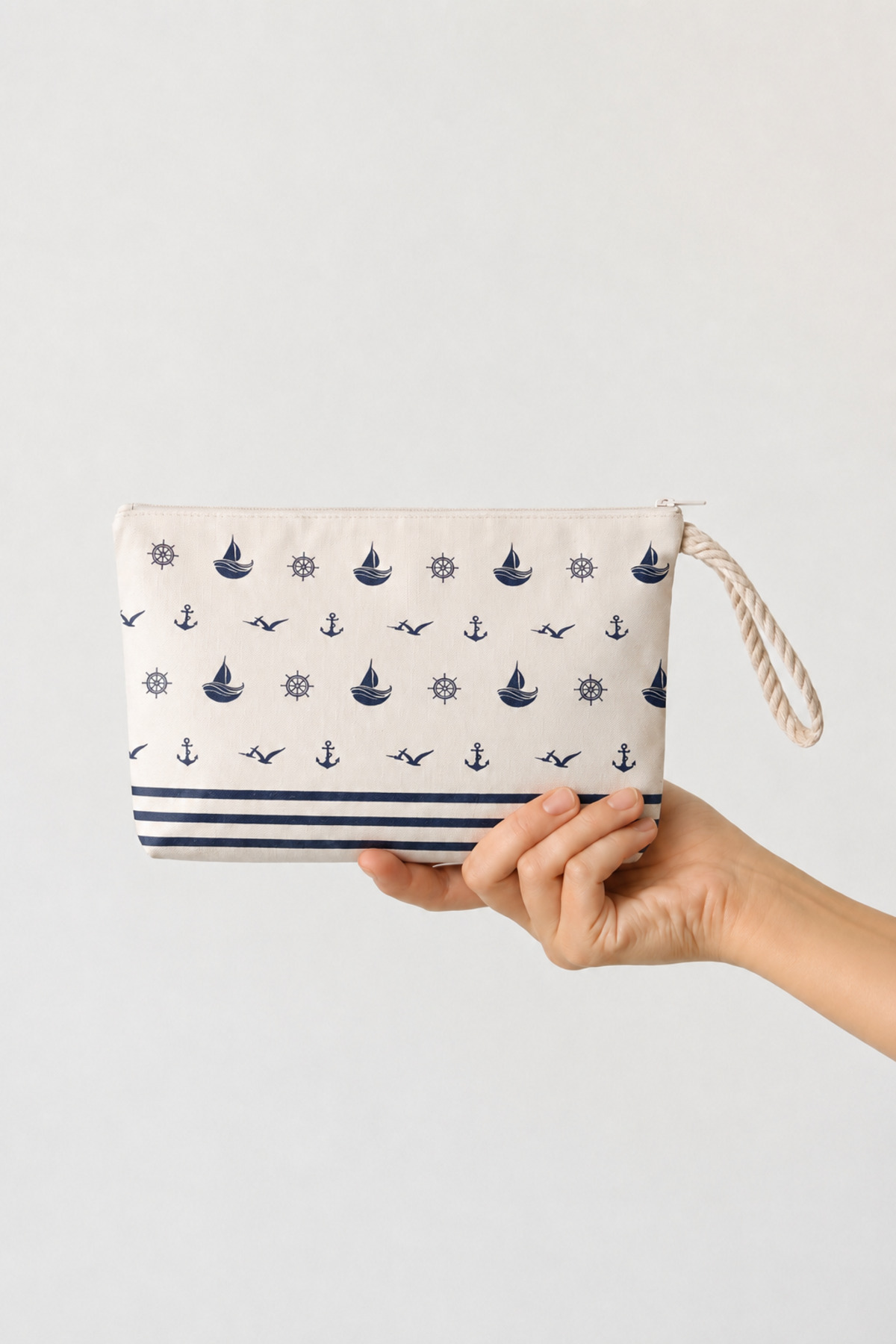 Varbifırsat Desenli Fermuarlı Clutch Çanta Bilek Askılı Günlük El ve Makyaj Çantası görsel 3