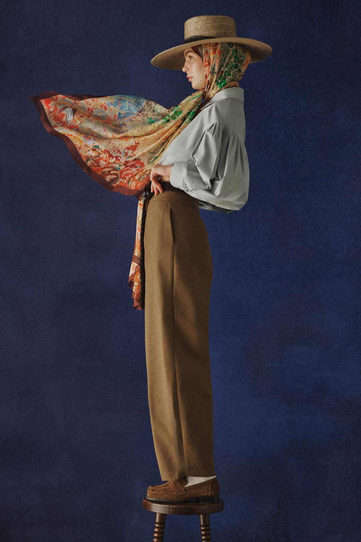 DeFacto Fresh Scarfs X Botanical Art Viskon Şal I1740AX26SM görsel 2