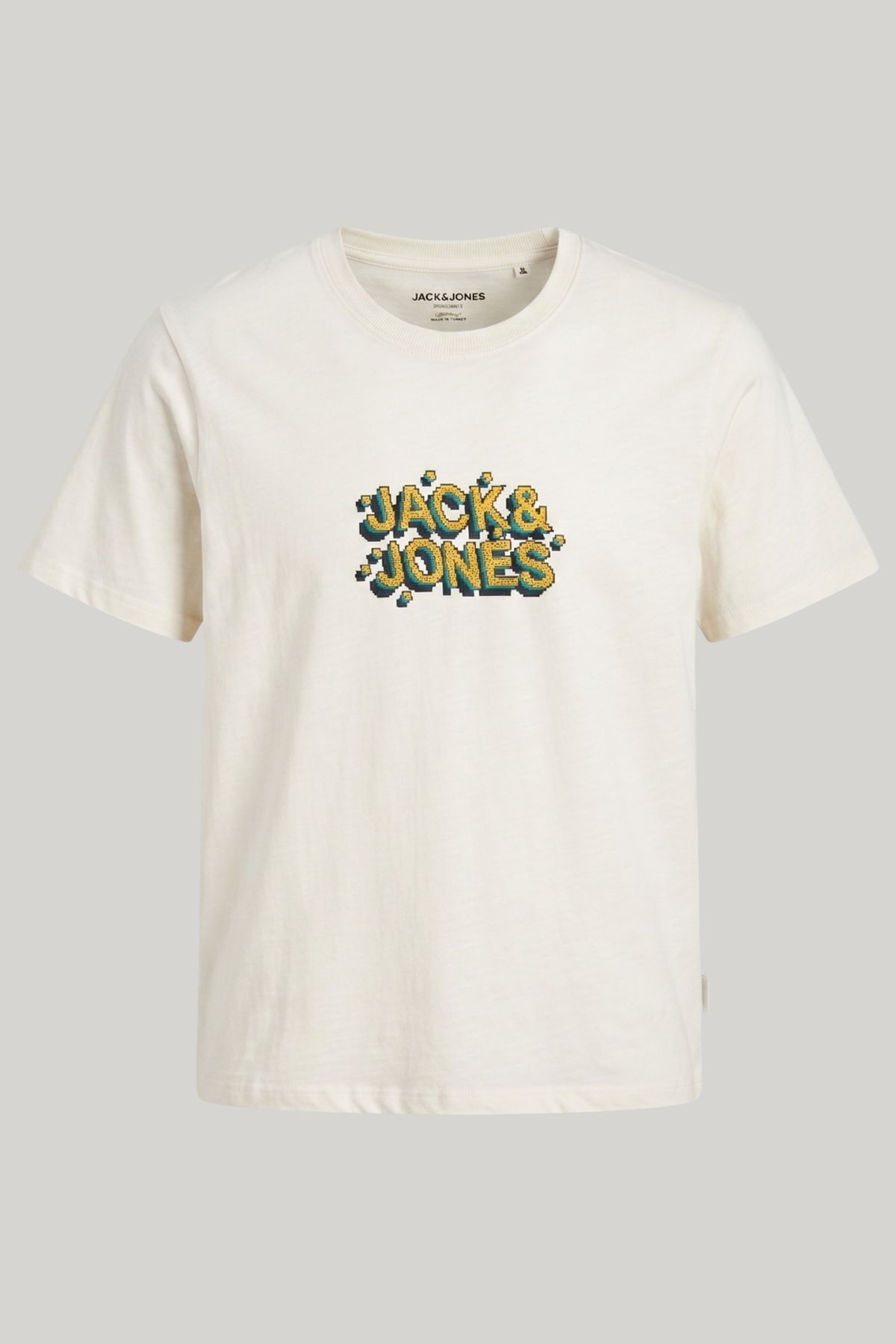 تی‌شرت یقه گرد طرح‌دار مردانه - جعبه‌دار جک اند جونز تی شرت Jack & Jones