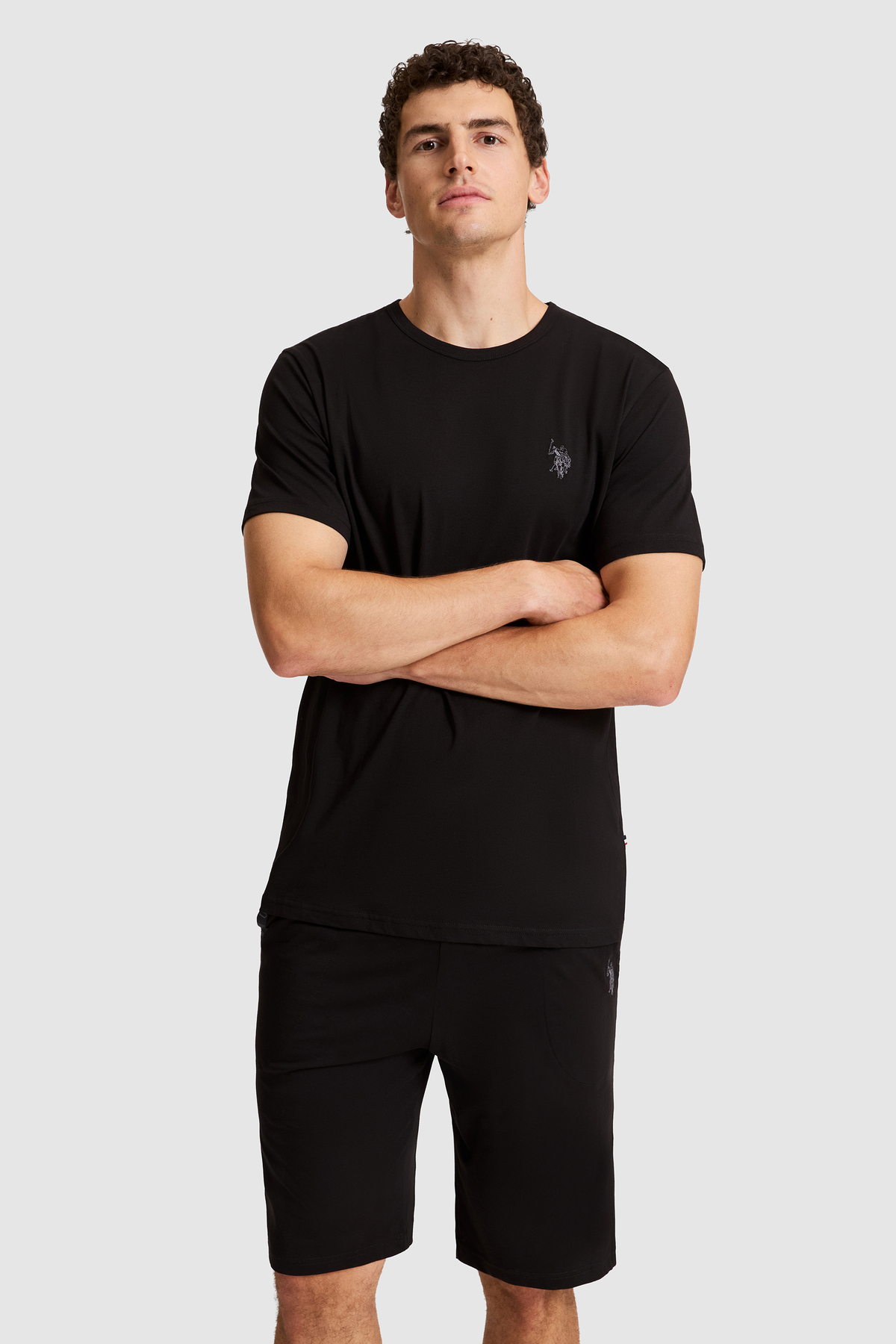 U.S. Polo Assn. Erkek Siyah Pijama Takımı 50326135-VR046 görsel 3